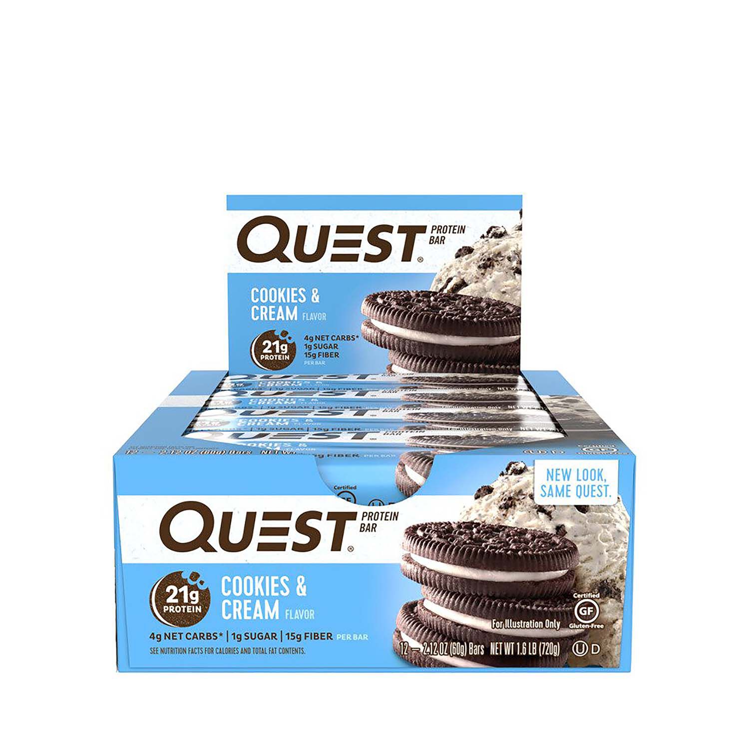 Quest Protein Bar Cookies and Cream Box 12 Pack