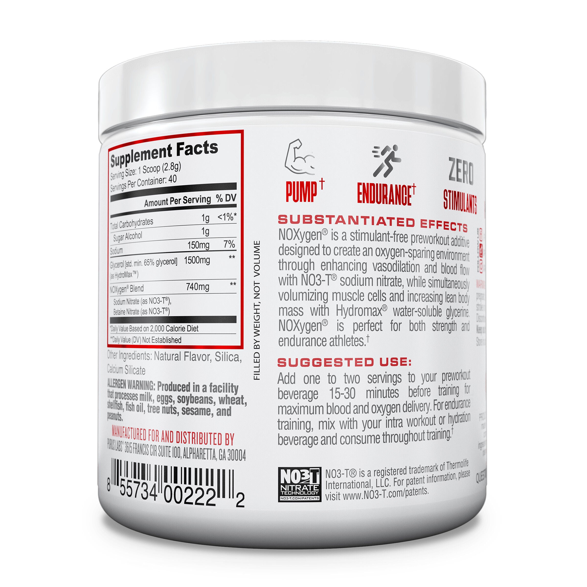 NOXYGEN&trade; - Pre-Workout Accelerator - Unflavored (40 Servings)  | GNC