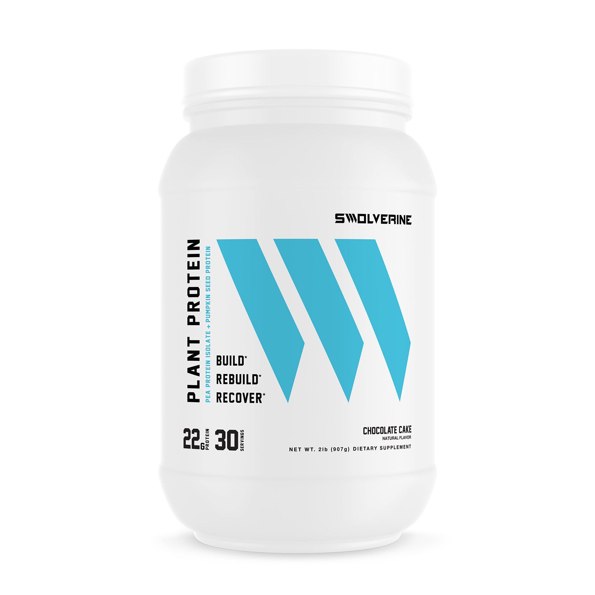 Swolverine Plant Protein Pea Isolate + Pumpkin Seed - Chocolate Cake (30 Servings)