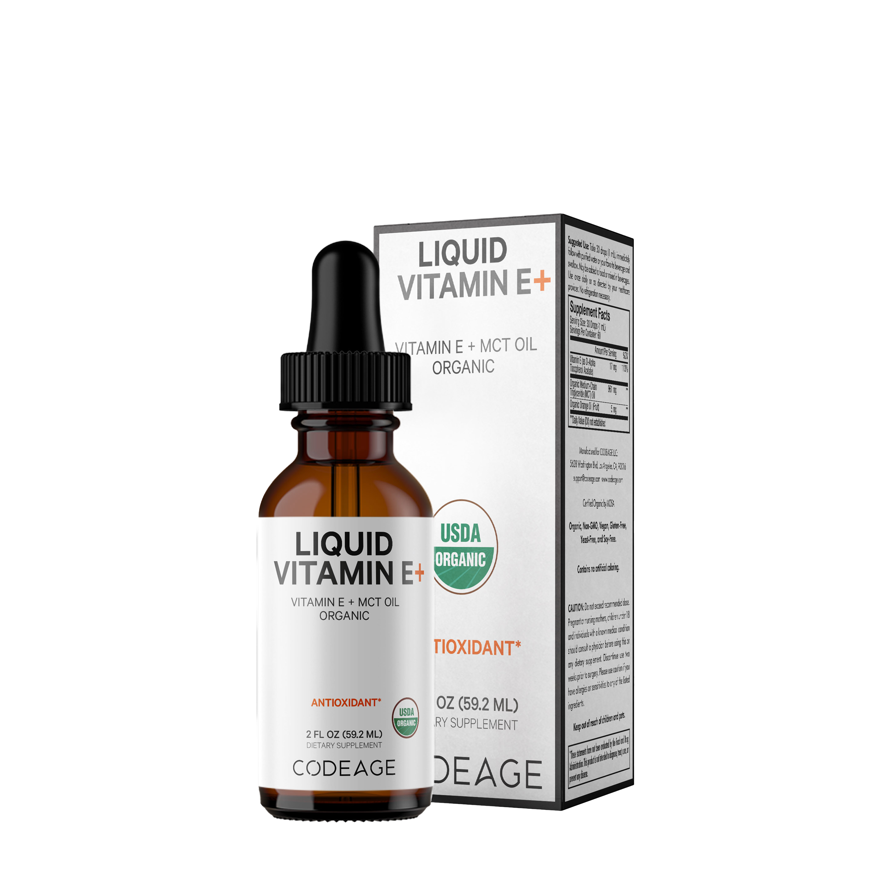 Liquid Vitamin E and MCT oil - 2 fl oz. (60 Servings) | GNC