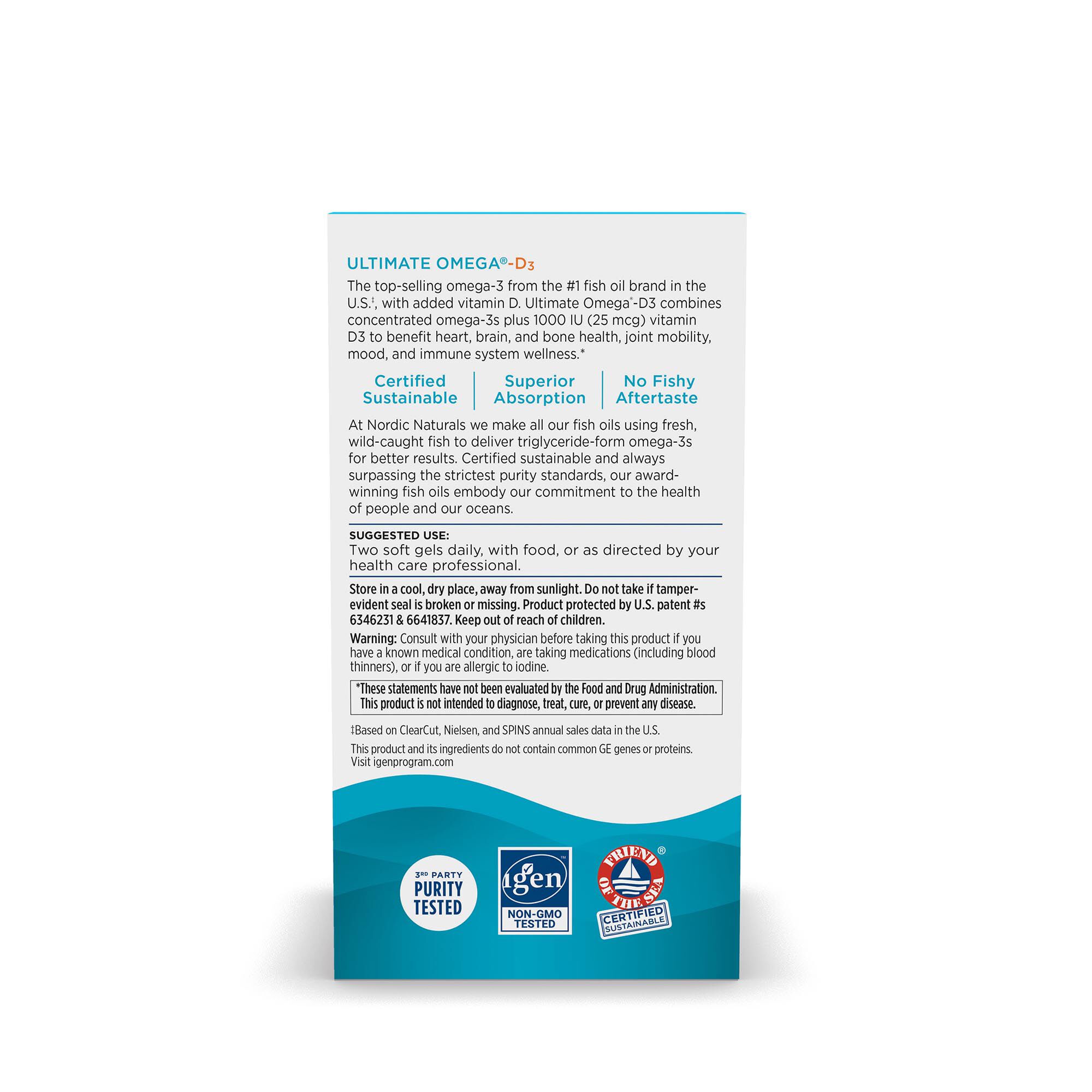 Ultimate Omega&reg; D3 - Lemon - 30 Softgels (30 Servings)  | GNC