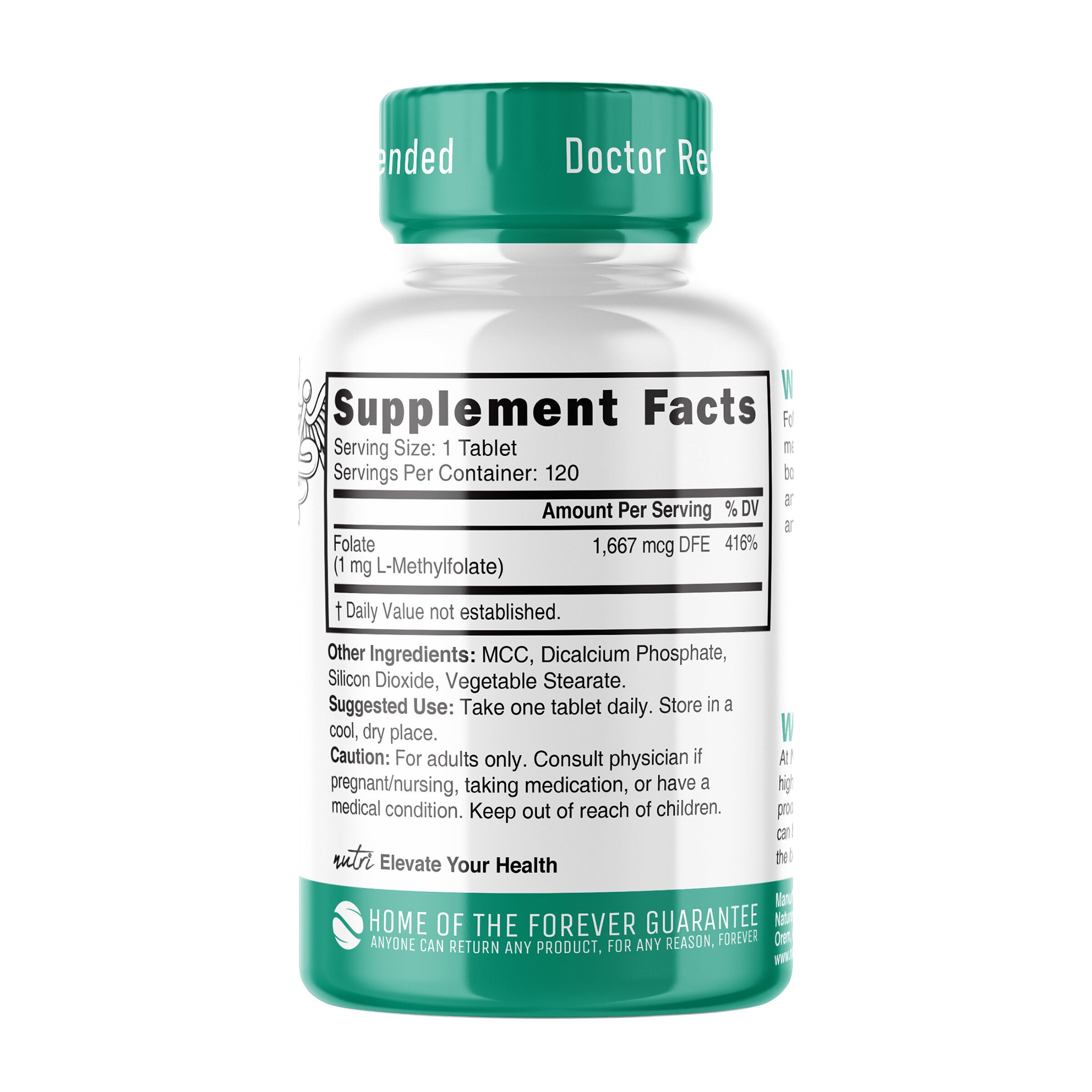 Methylfolate 1mg (120 Servings)