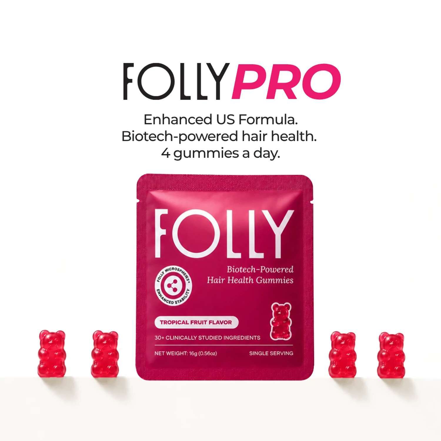 Hair Health Gummies - Tropical Fruit Flavor - 112 Gummies (28 Servings)