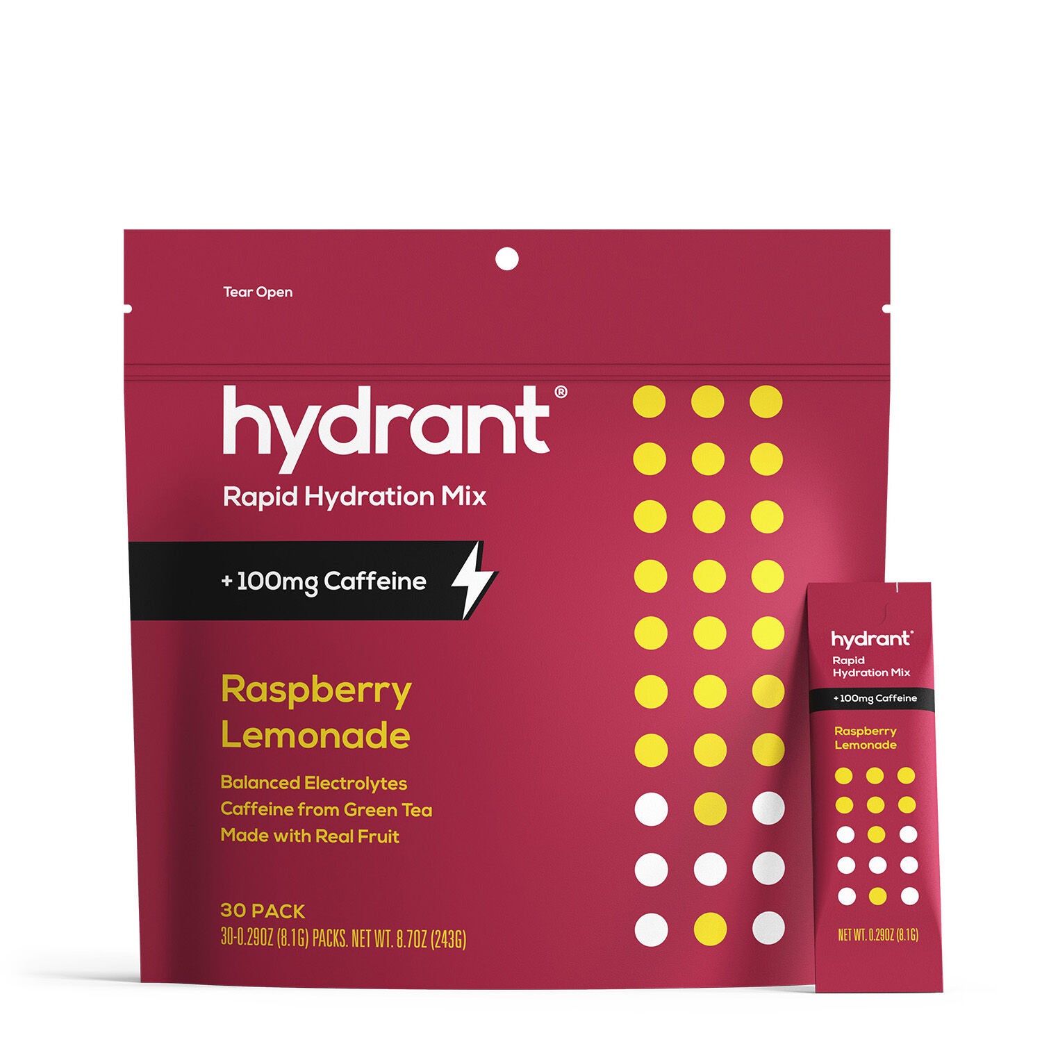 Rapid Hydration Drink Mix + Caffeine - Raspberry Lemonade Raspberry