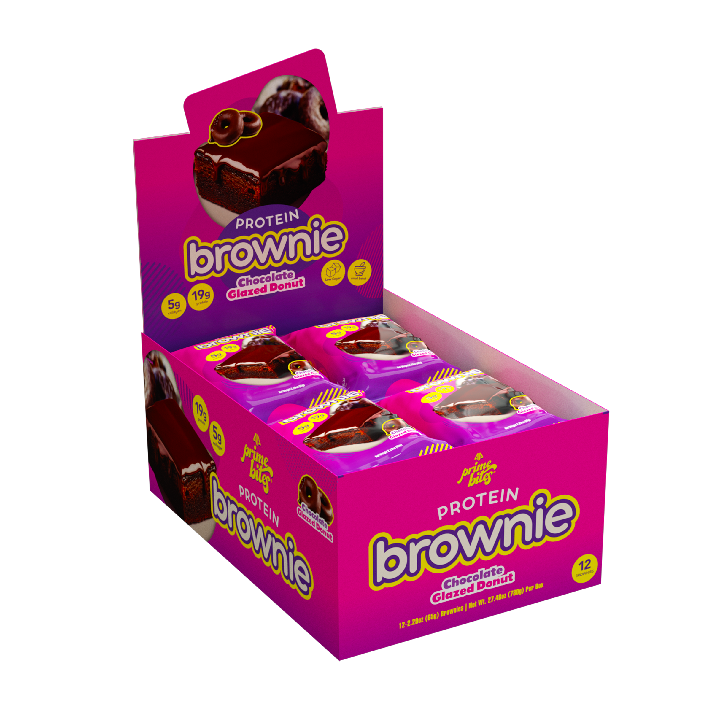Protein Brownie - Chocolate Glazed Donut (12 Brownies)