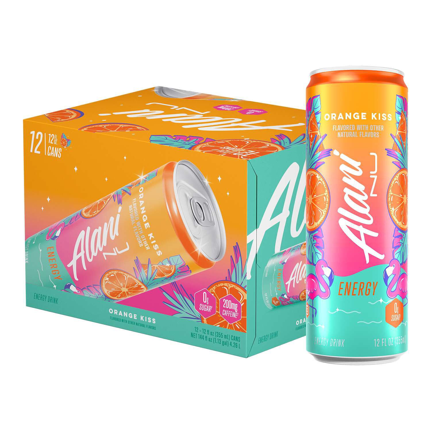 Energy Drink - Orange Kiss - 12oz. (12 Cans) Orange Kiss | GNC