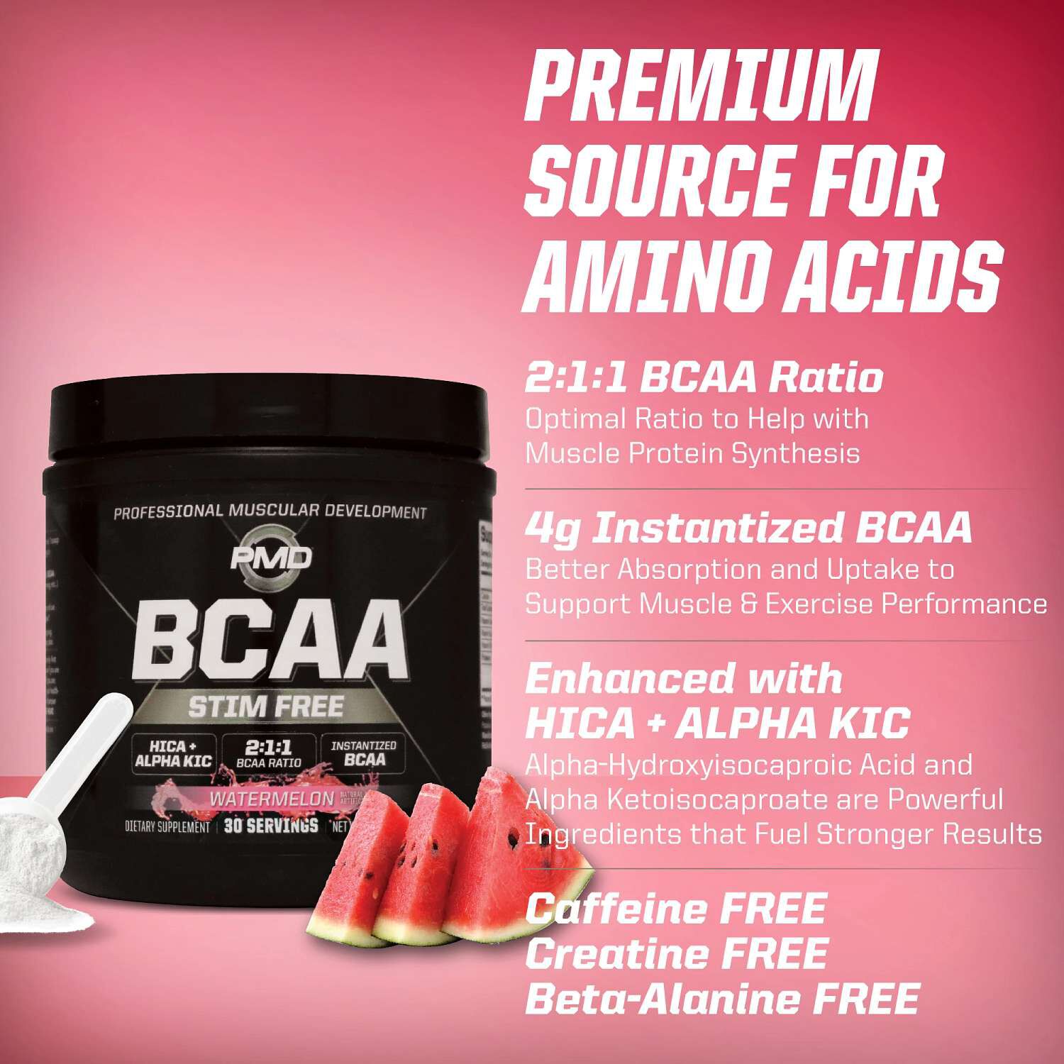 BCAA Stim Free - Watermelon (30 Servings)