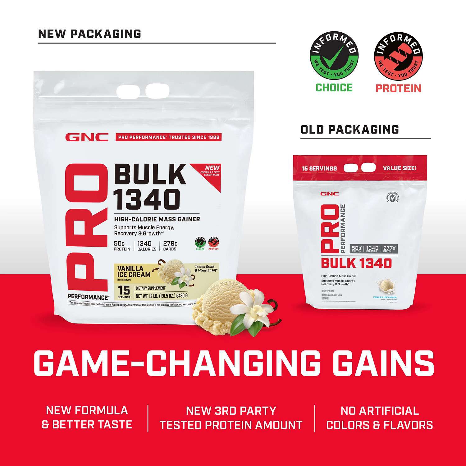 Bulk 1340 - Vanilla Ice Cream (15 Servings) Vanilla Ice Cream | GNC