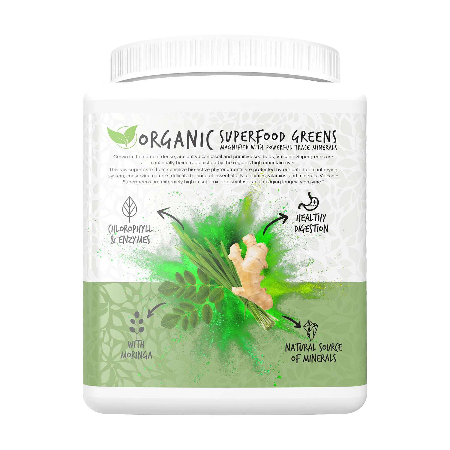 Vulcanic Supergreens - Unflavored -7.9 oz. (45 Servings)