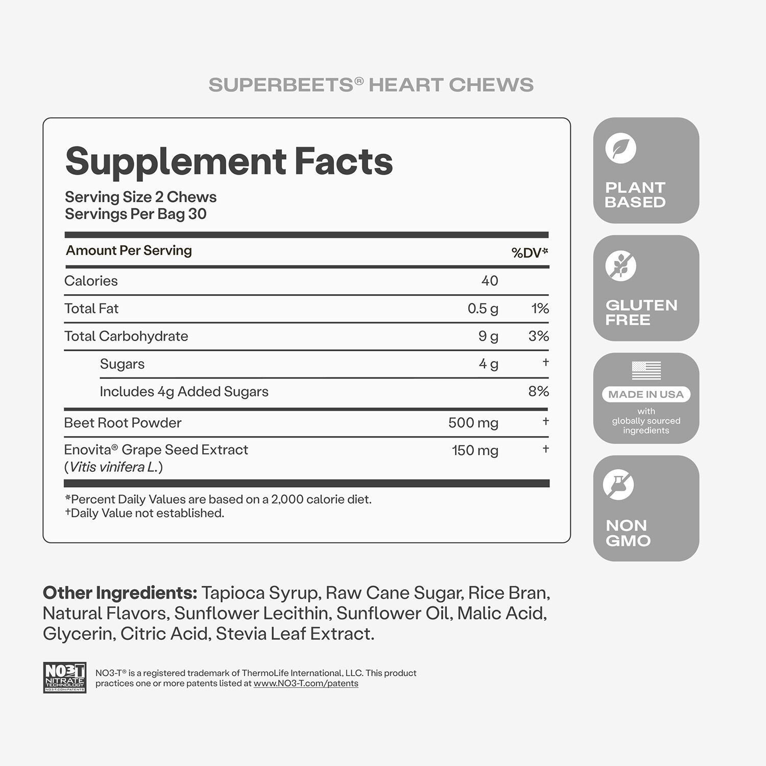 SuperBeets&reg; Heart Chews - Pomegranate Berry - 60 Chews (30 Servings)  | GNC