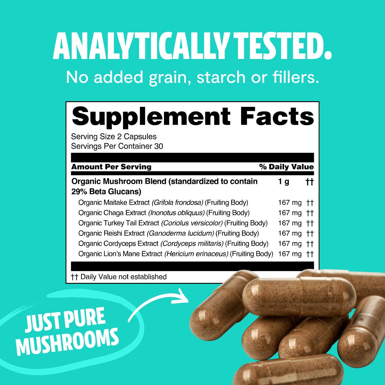 Ultimate Mushroom Complex - 60 Capsules &#40;30 Servings&#41;  | GNC