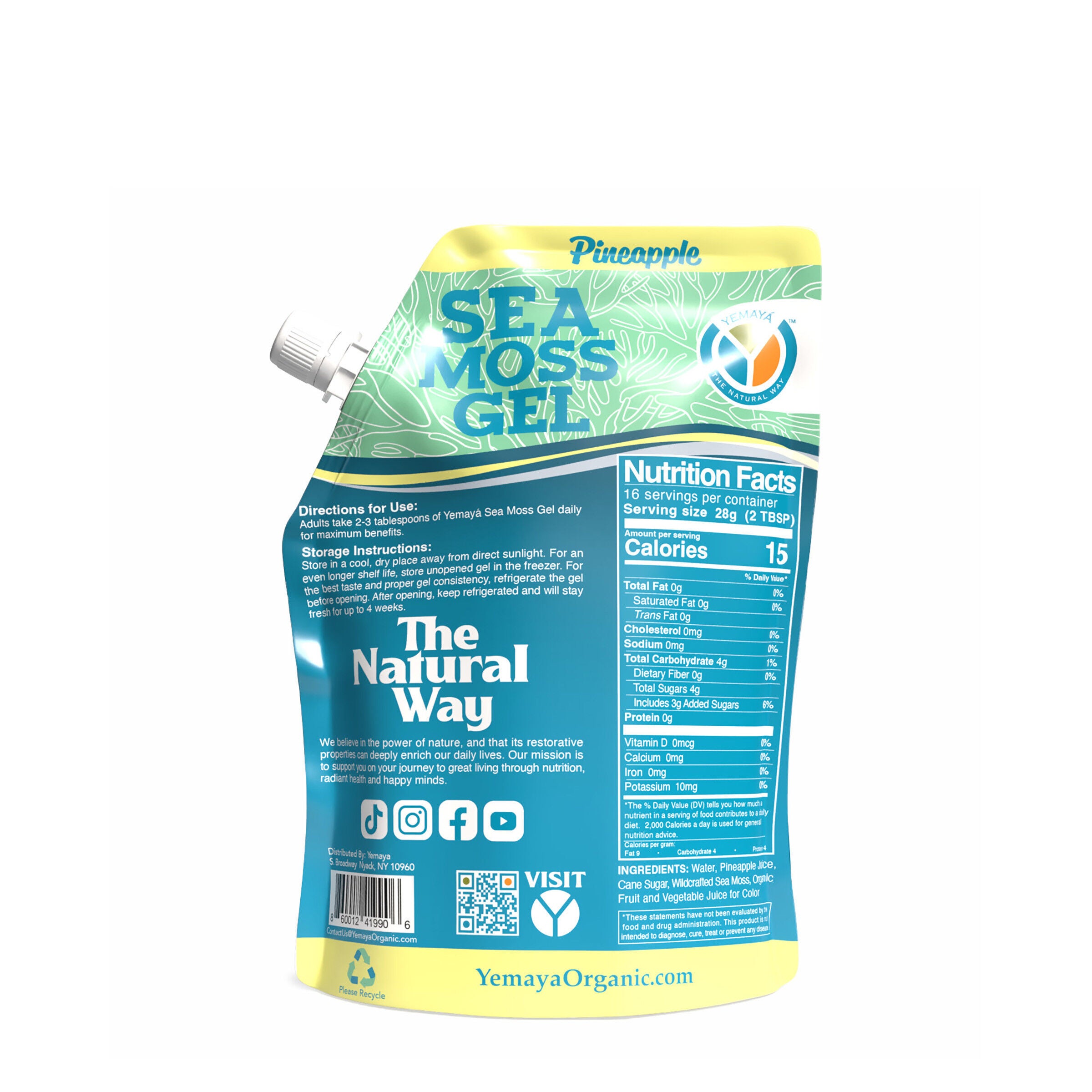 Sea Moss Gel - Pineapple - 16 fl oz &#40;16 Servings&#41;  | GNC
