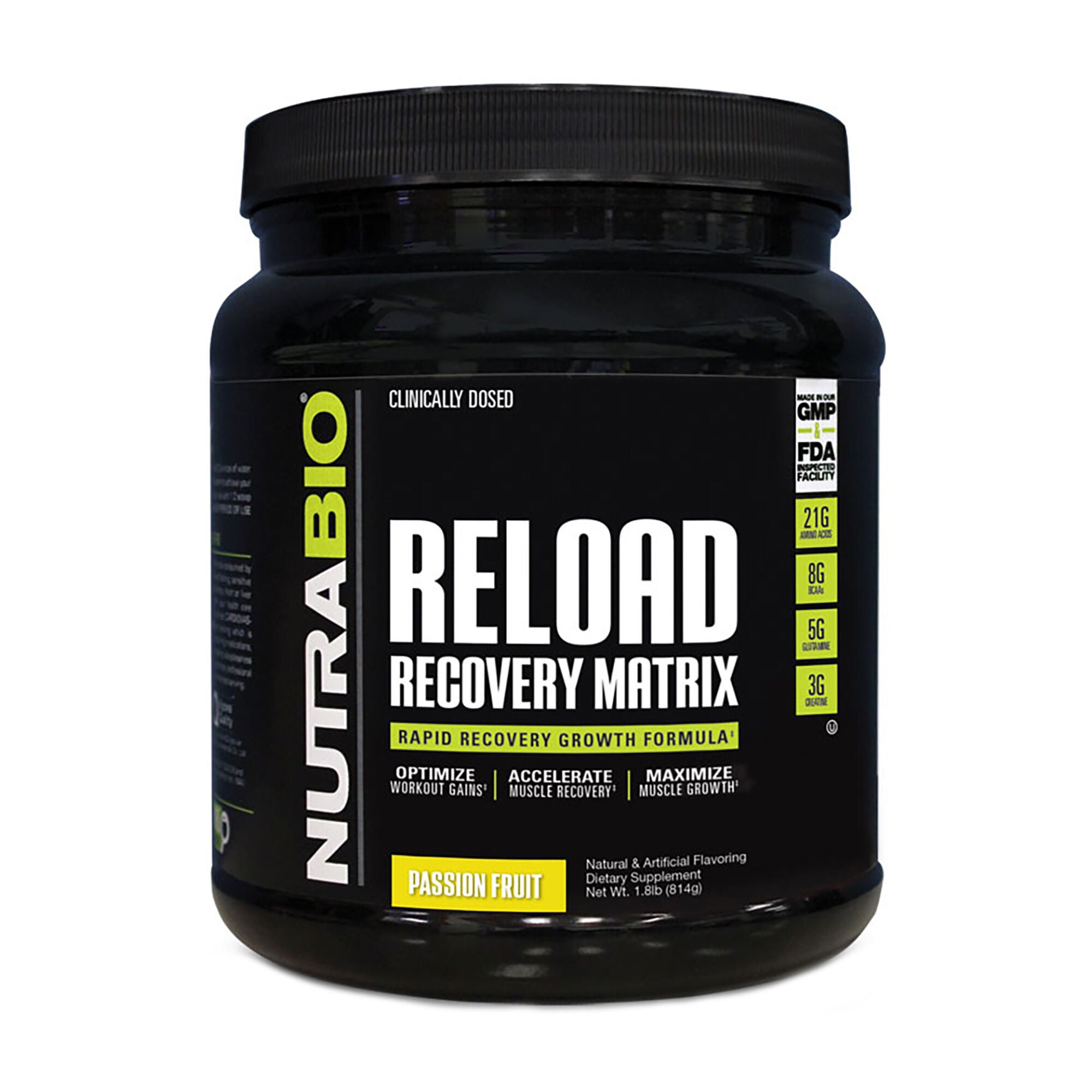 Nutrabio Reload Recovery Matrix Passion Fruit Gnc