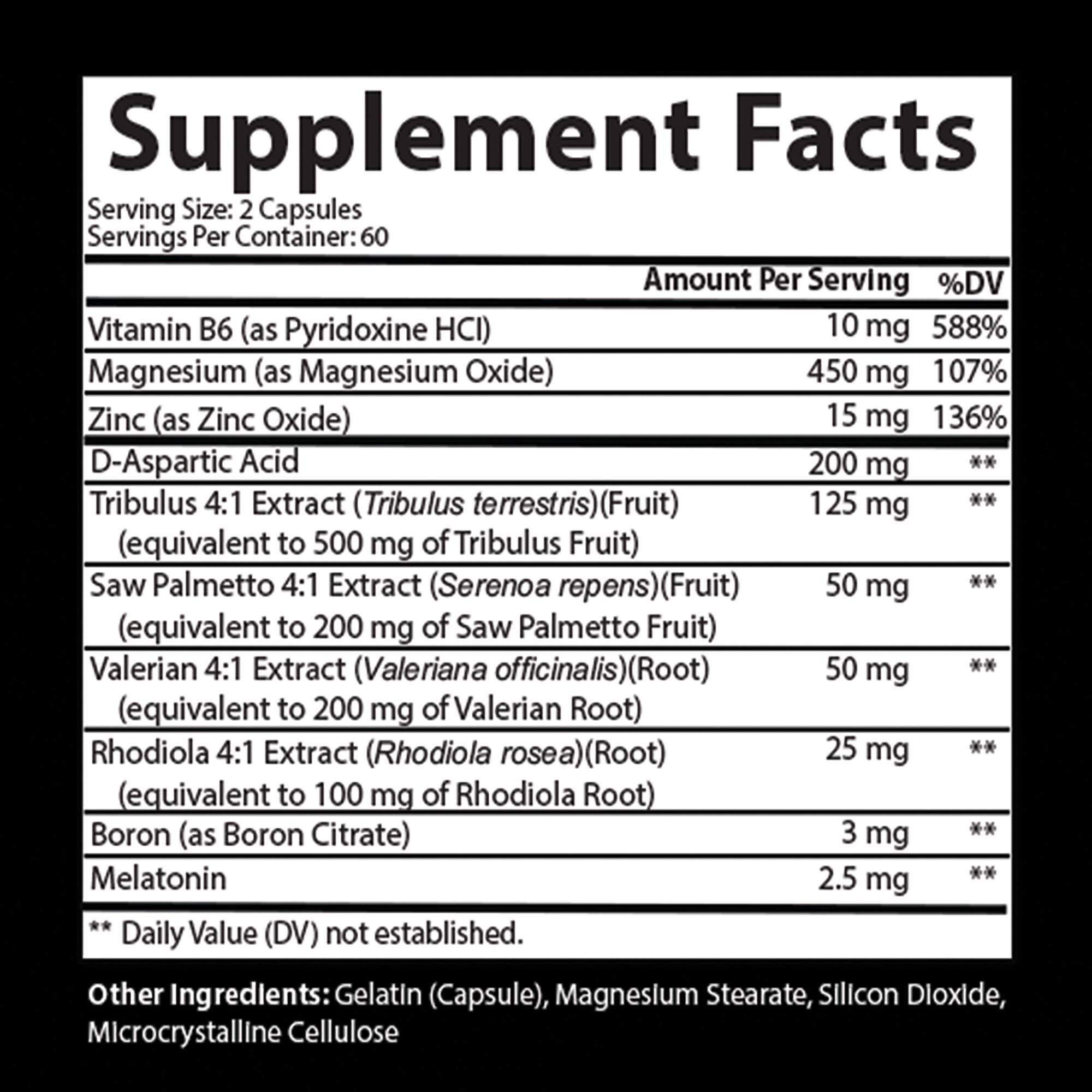 Monster Test PM XL: Sleep & Grow* - 120 Capsules (60 Servings)