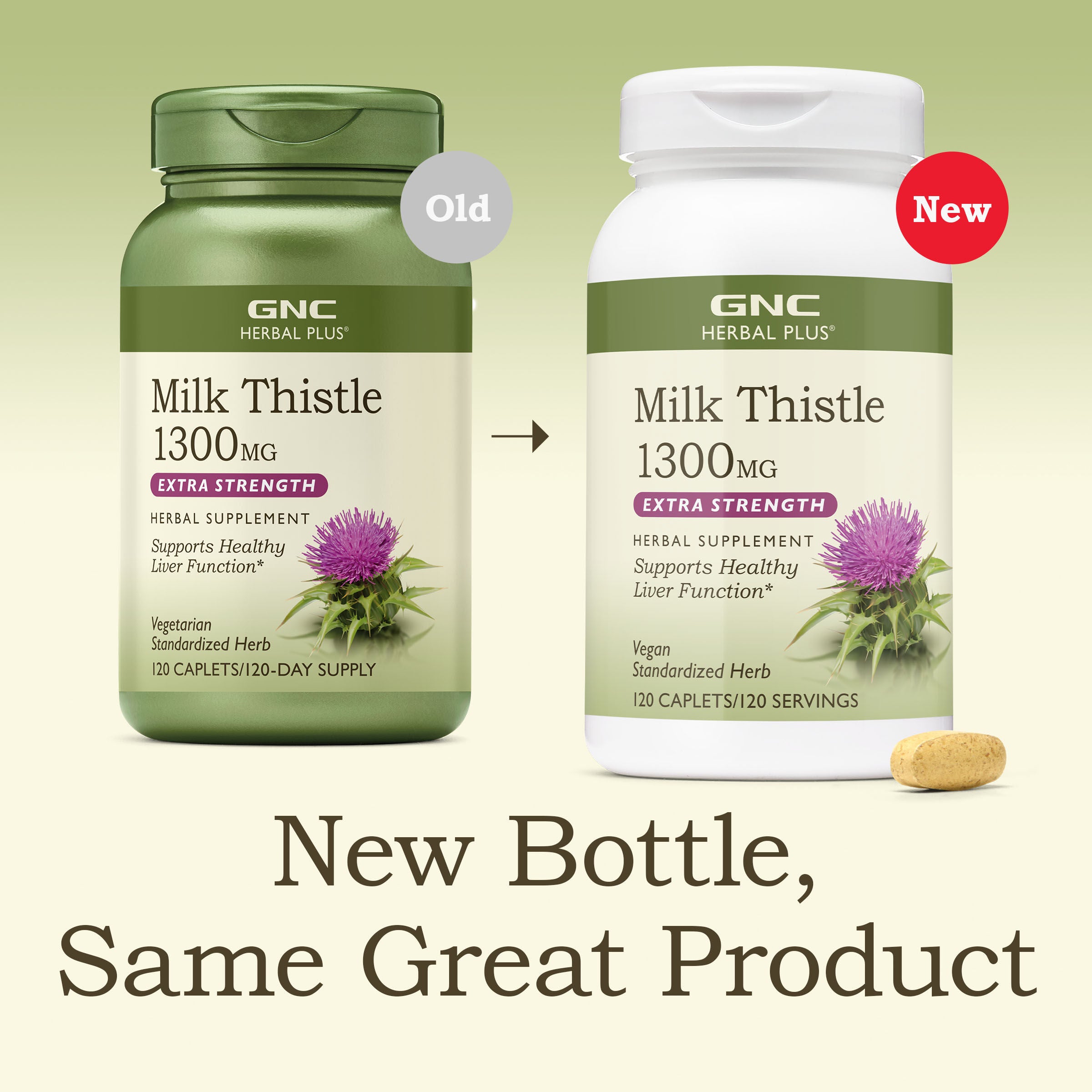 Milk Thistle Extra Strength 1300mg - 120 Caplets (120 Servings)