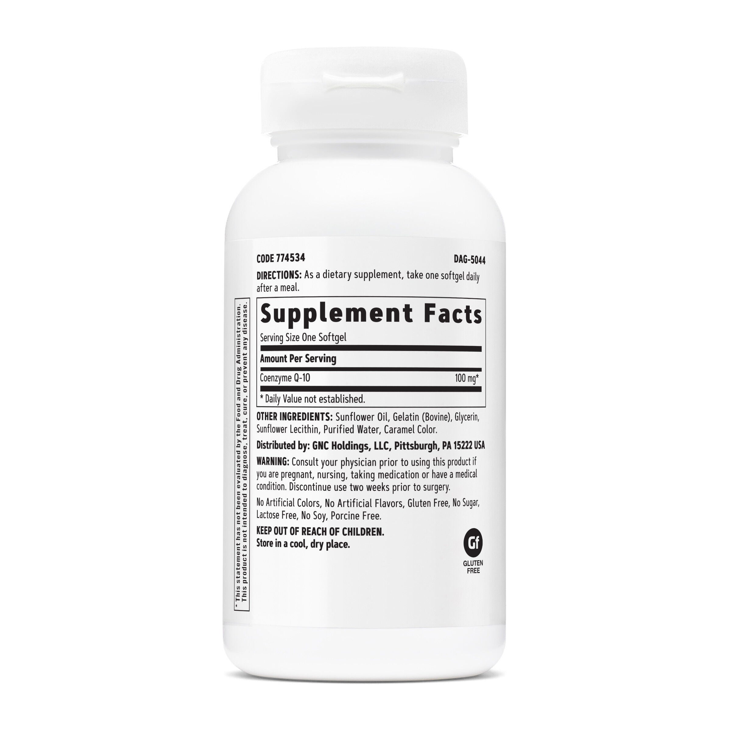 CoQ-10 100mg - 120 Softgels (120 Servings)  | GNC