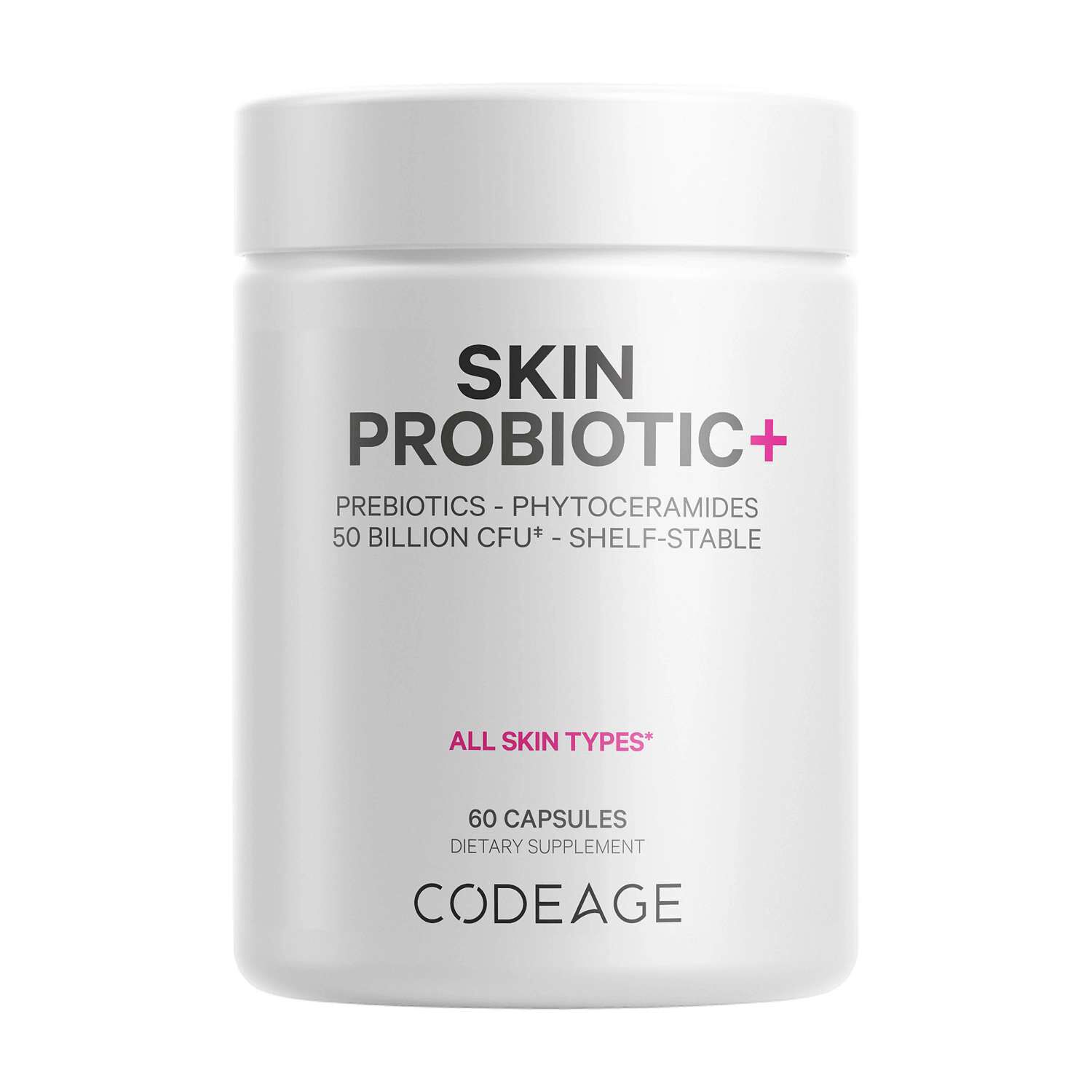 Beauty Skin Probiotic 50 Billion CFU &amp; Prebiotics Vegan Supplement - 60 Capsules (30 Servings)  | GNC