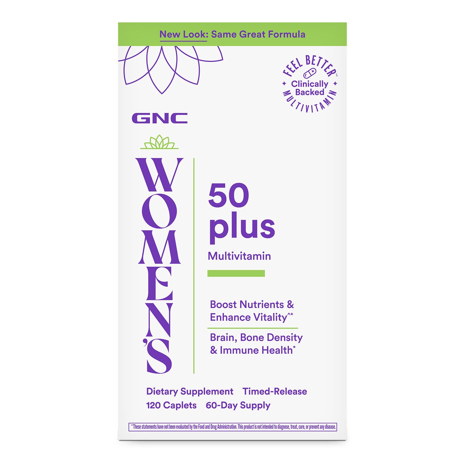 50 Plus Multivitamin - 120 Caplets (60 Servings)  | GNC