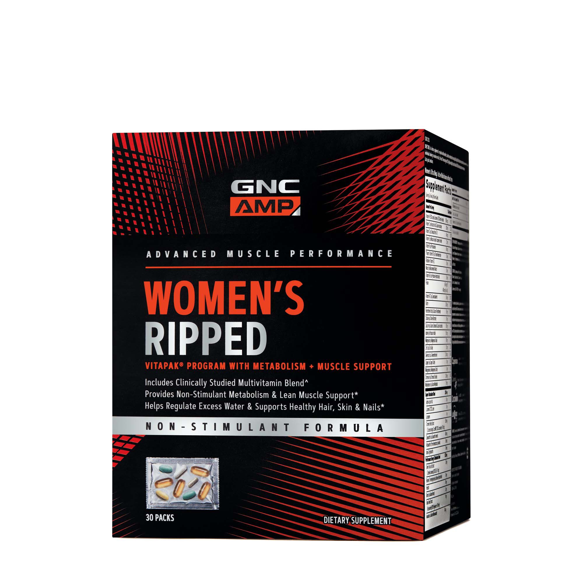 Gnc Amp Women S Ripped Vitapak Program Non Stimulant Formula Gnc