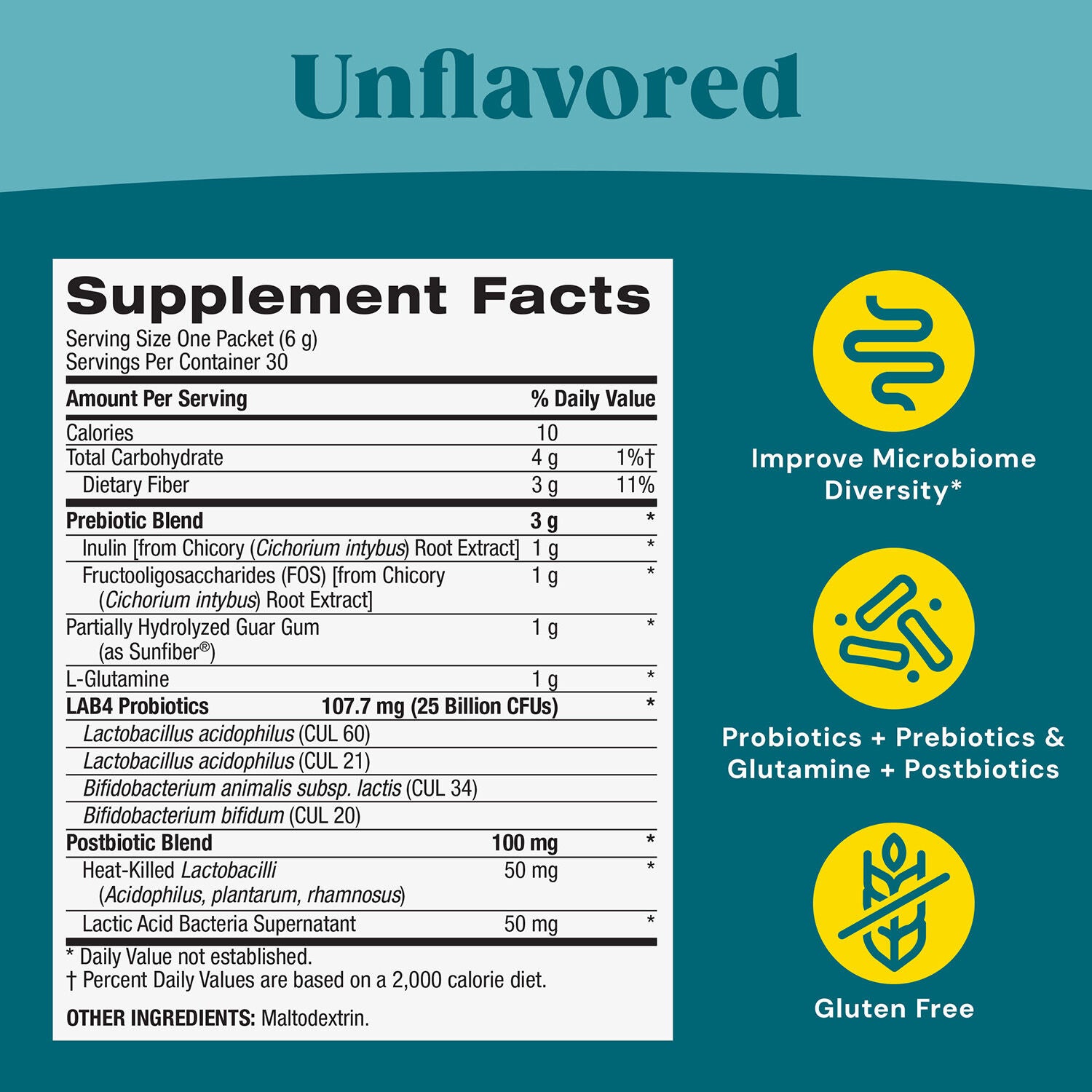 Complete Synbiotic 4-in-1 Digestive Support Powder - 30 Packets (30 Servings)  | GNC