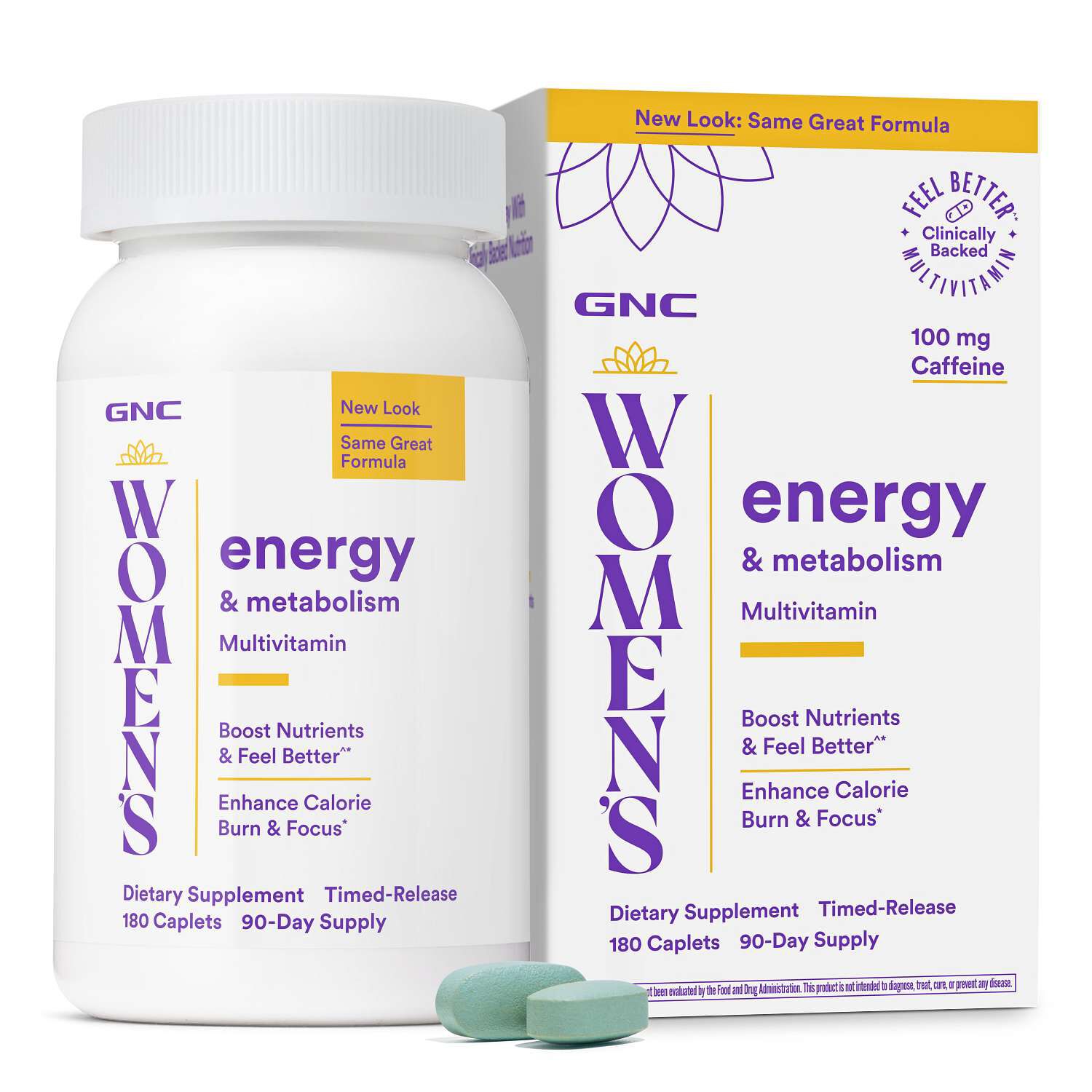 Energy &amp; Metabolism Multivitamin V2 - 180 Caplets (90 Servings)  | GNC