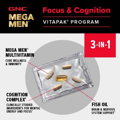 Focus &amp; Cognition Vitapak&reg; Program &#40;30 Servings&#41;  | GNC