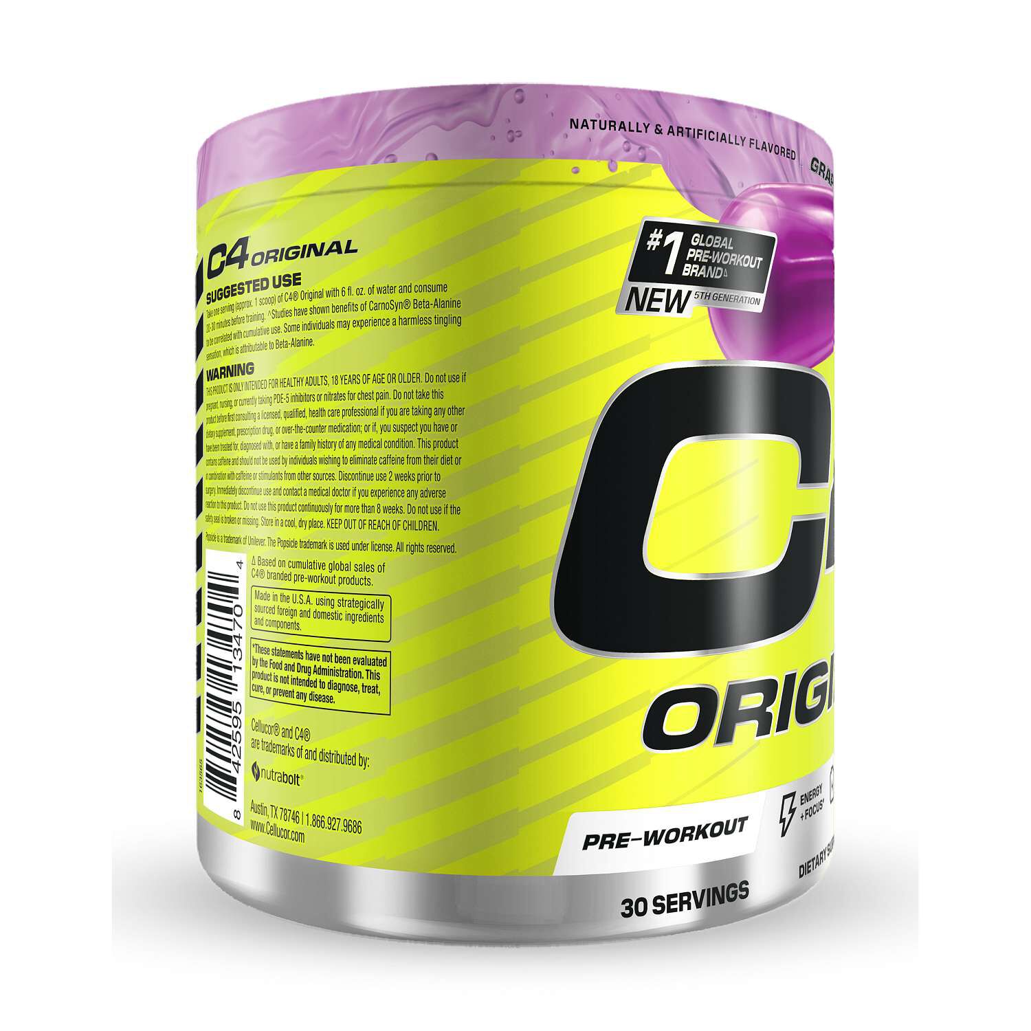 C4 Original Pre-Workout - Grape Popsicle (30 Servings)  | GNC