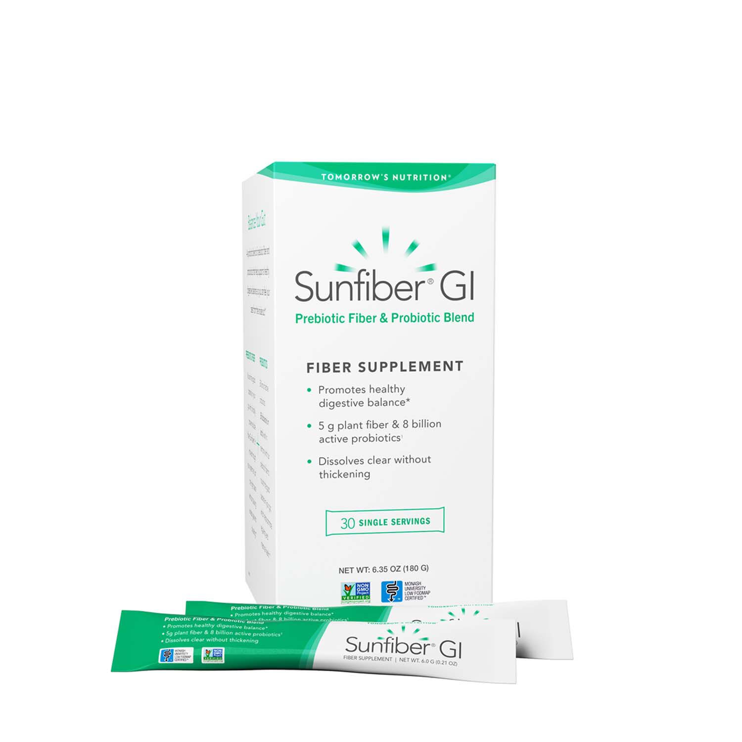 Tomorrows Nutrition SunFiber GI Front Box 7 Packets