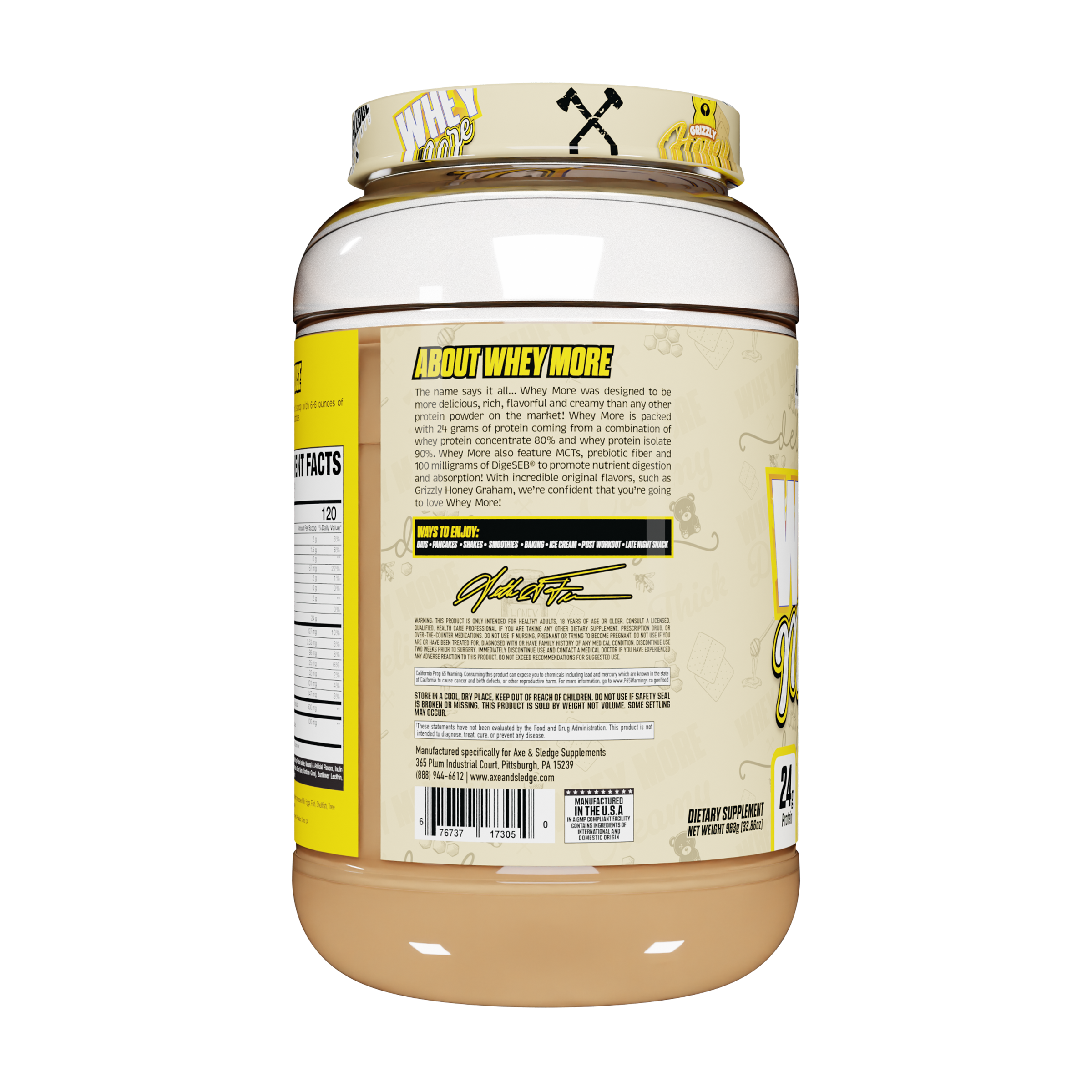 Whey More - Grizzly Honey Graham (30 Servings)  | GNC