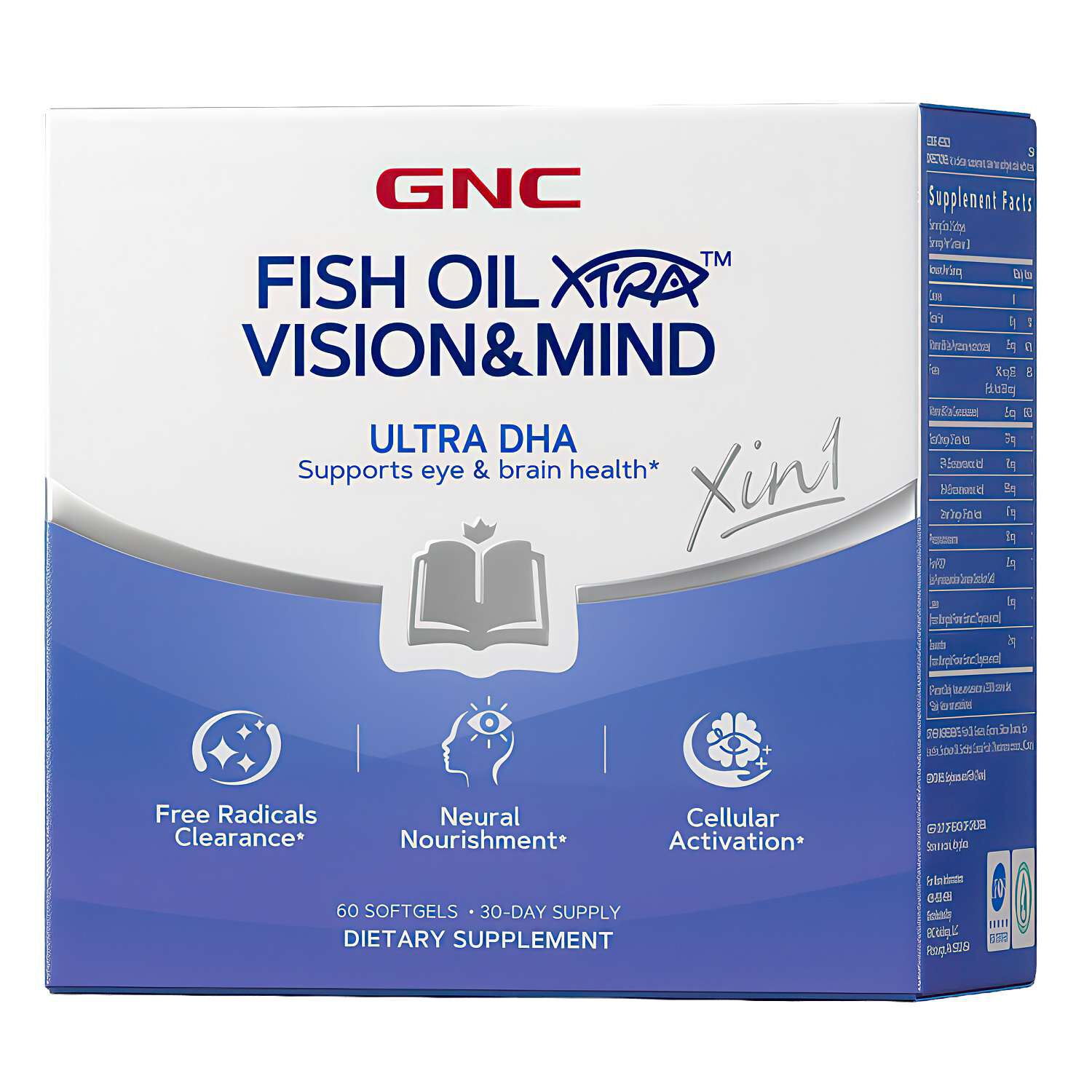 Fish Oil Xtra&trade; Vision & Mind - 60 Softgels (30 Servings)