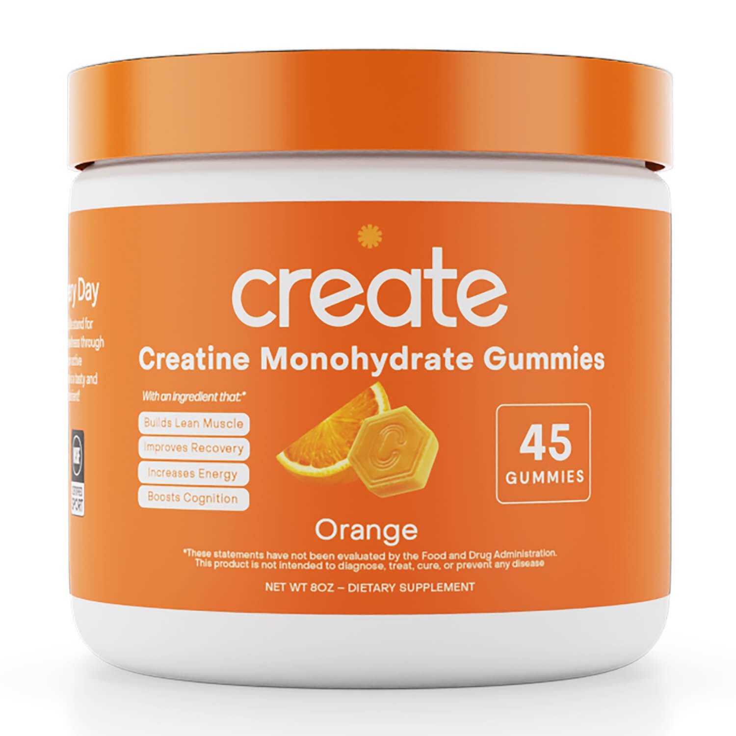 Creatine Monohydrate Gummies - Orange - 45 Gummies (15 Servings)  | GNC