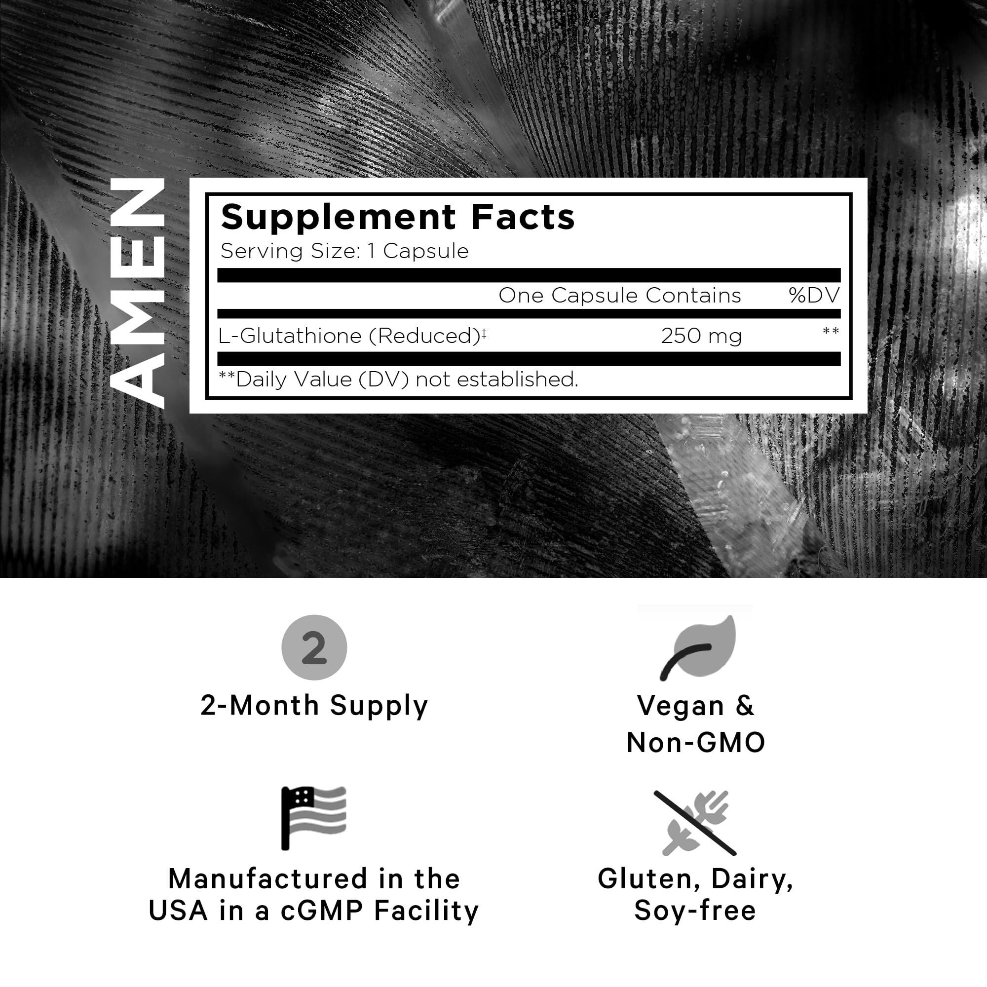 Amen Glutathione - SR+ - 60 Vegetable Capsules (60 Servings)