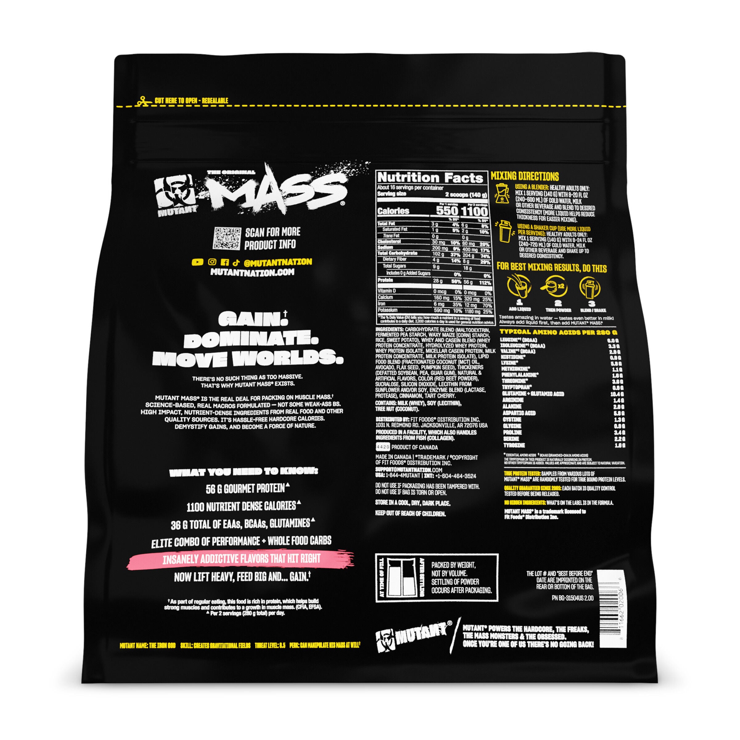 Mass Gainer - Strawberry Banana (16 Servings)  | GNC
