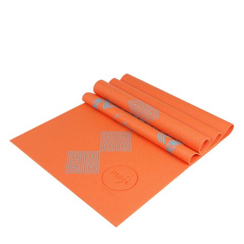 Printed PVC Yoga Mat - Orange  | GNC