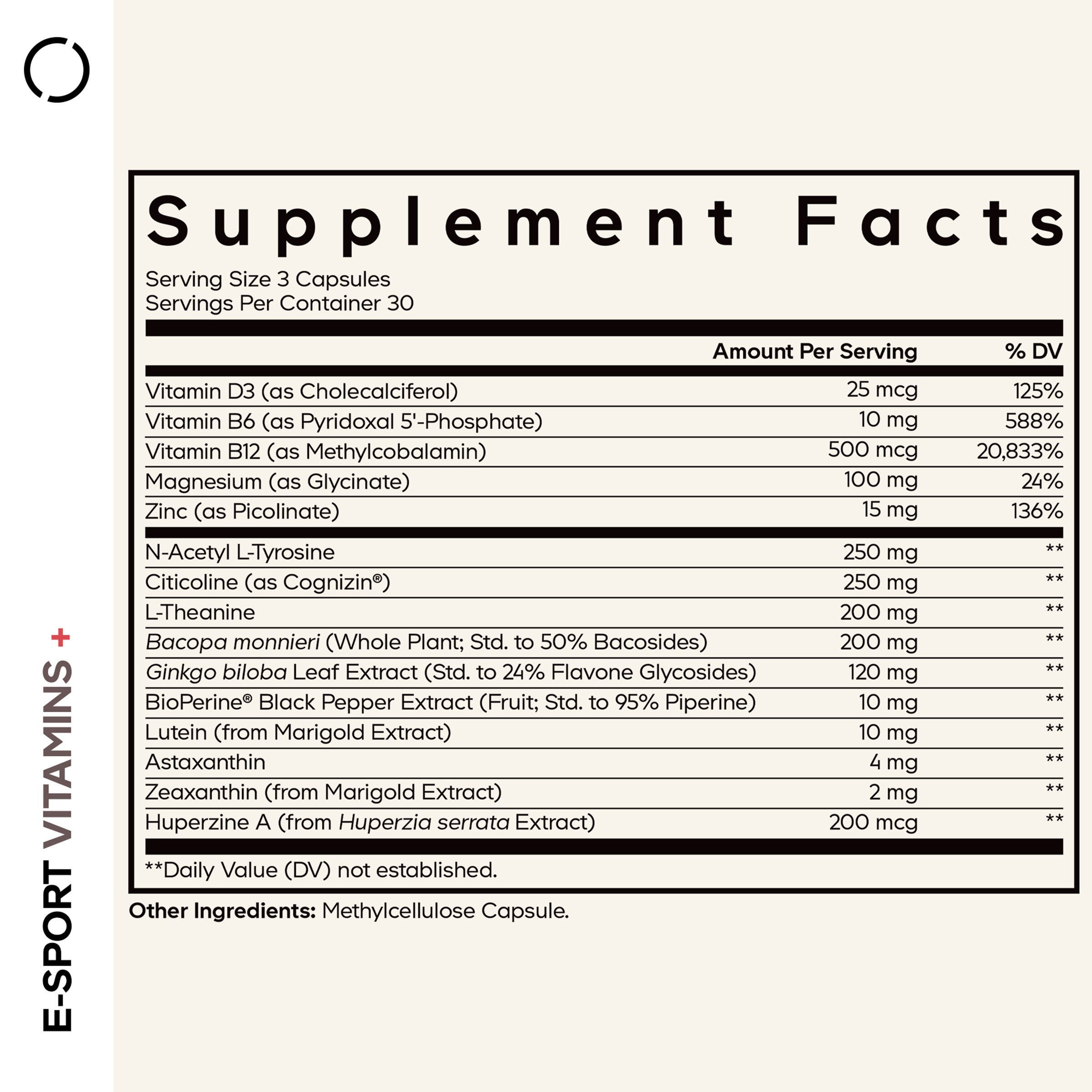 E-Sport Vitamins+ - 90 Vegetable Capsules (30 Servings)  | GNC