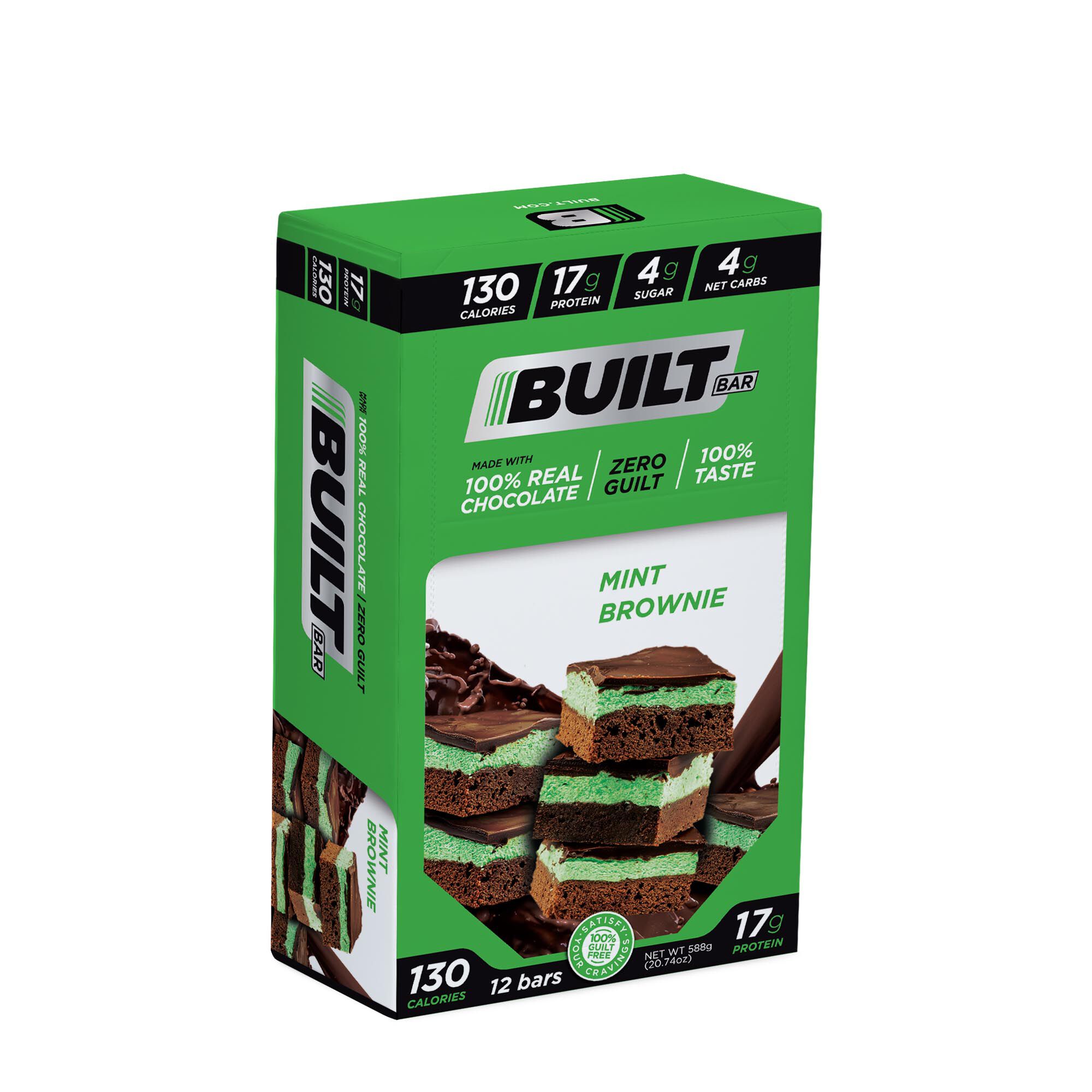 Built Bar Mint Chocolate (12 Bars) Mint Chocolate GNC