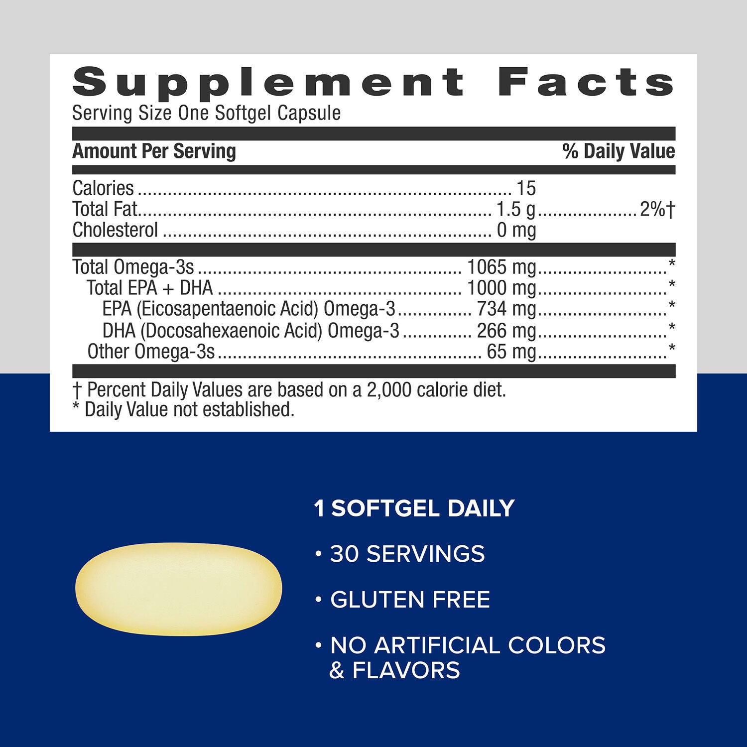 Triple Strength Fish Oil 1000mg - 30 Softgels (30 Servings)  | GNC