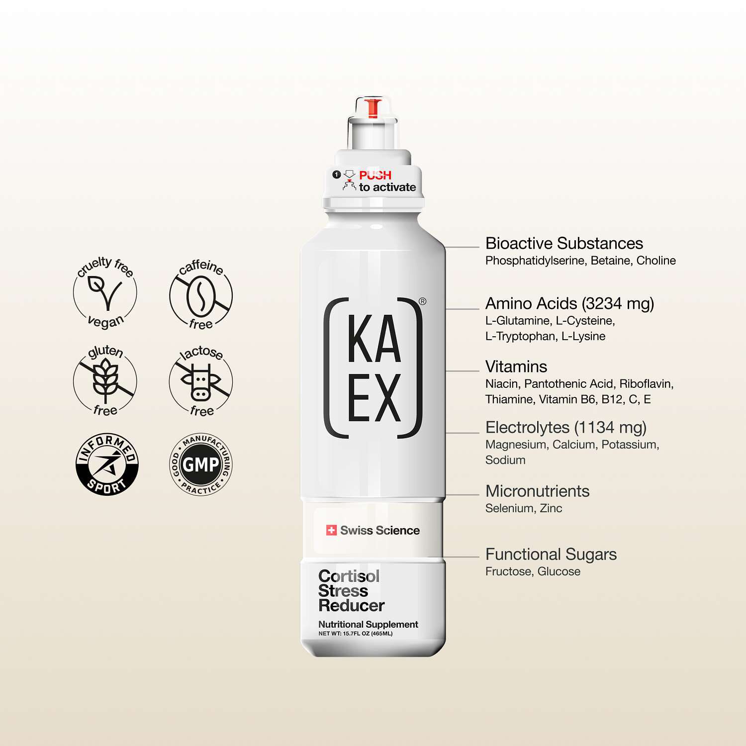 Cortisol Stress Reducer - 15 fl oz. (12 Bottles)