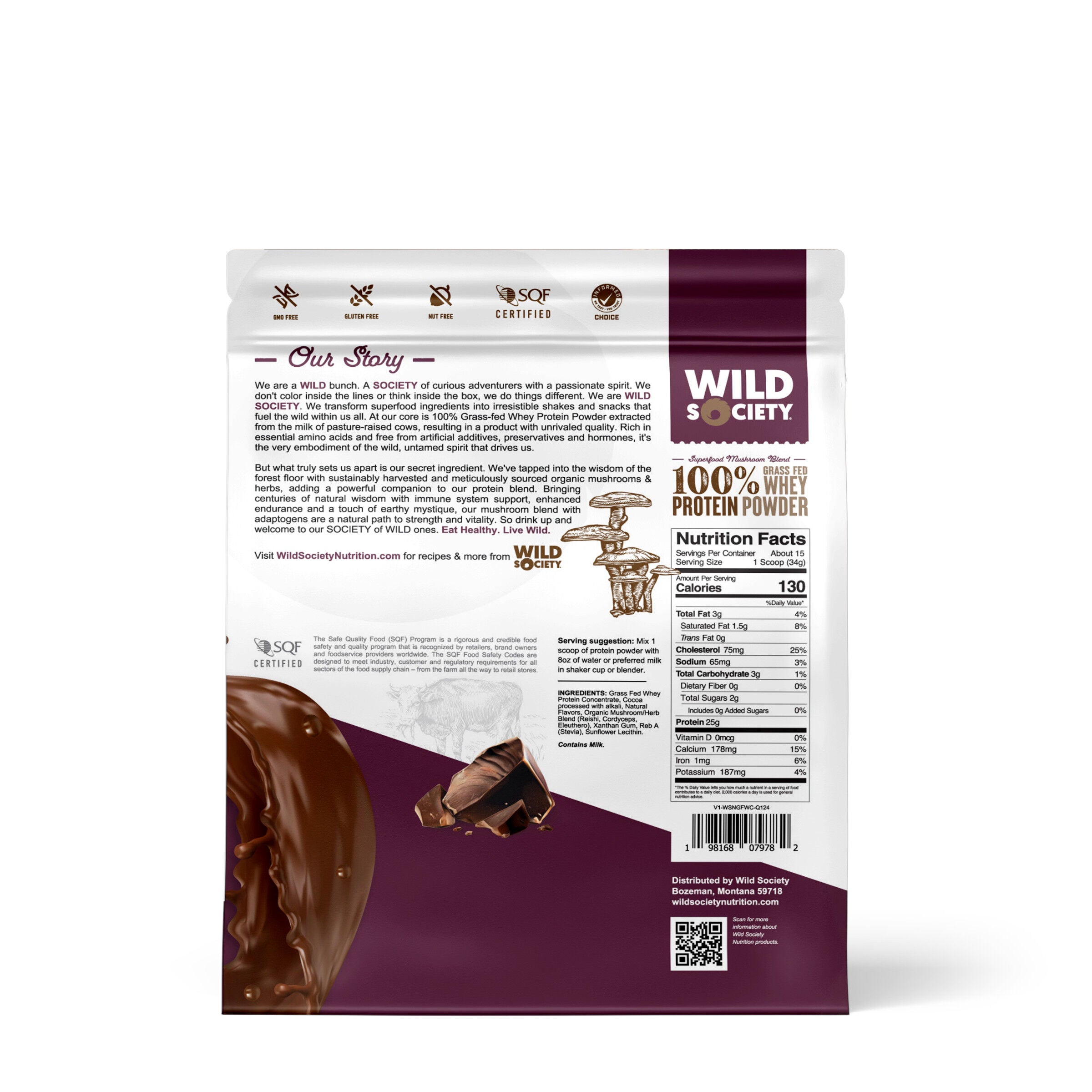 100% Grass Fed Whey Protein Powder - Dutch Chocolate (15 Servings)  | GNC