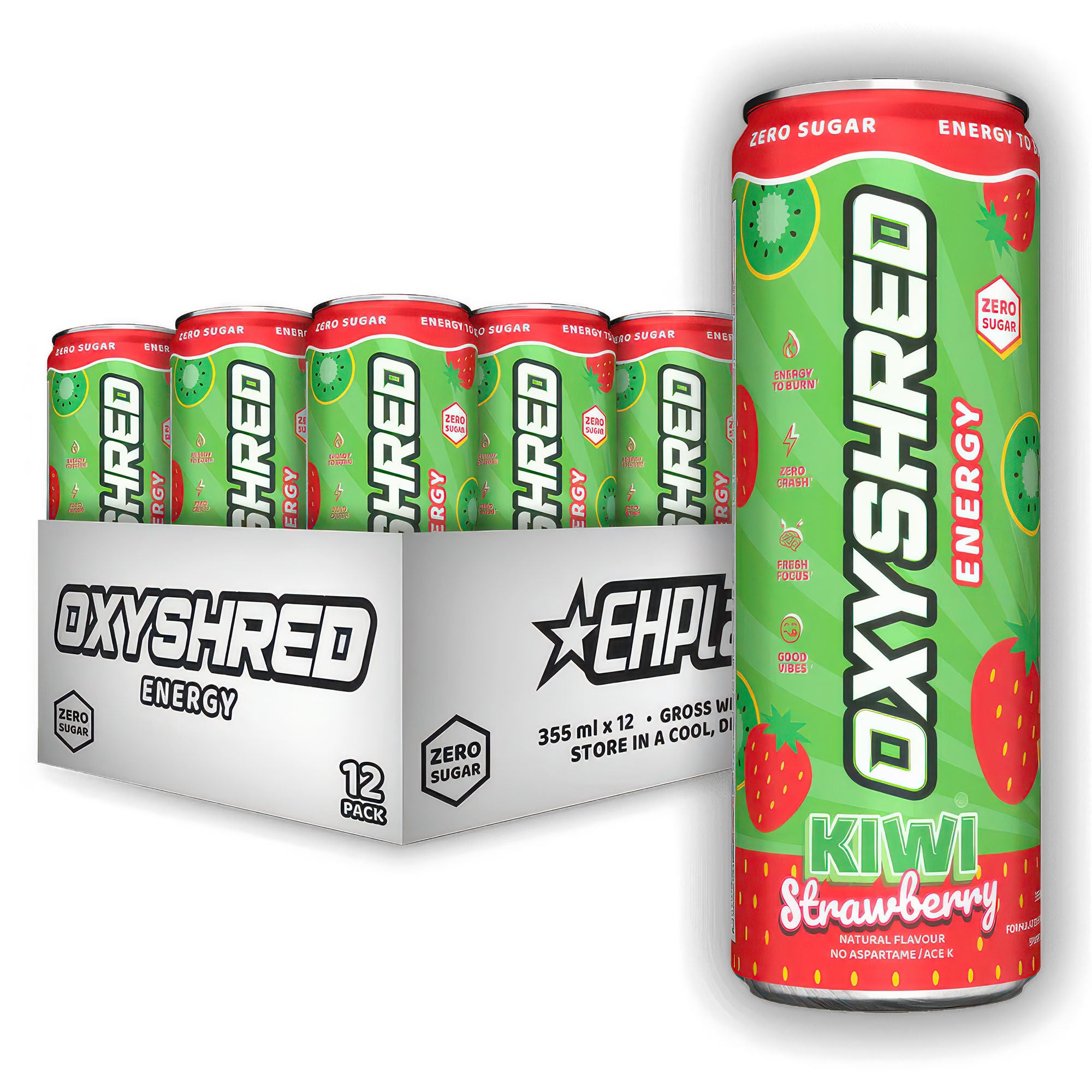 OxyShred Energy - Kiwi Strawberry - 12 fl oz (12 Cans)  | GNC