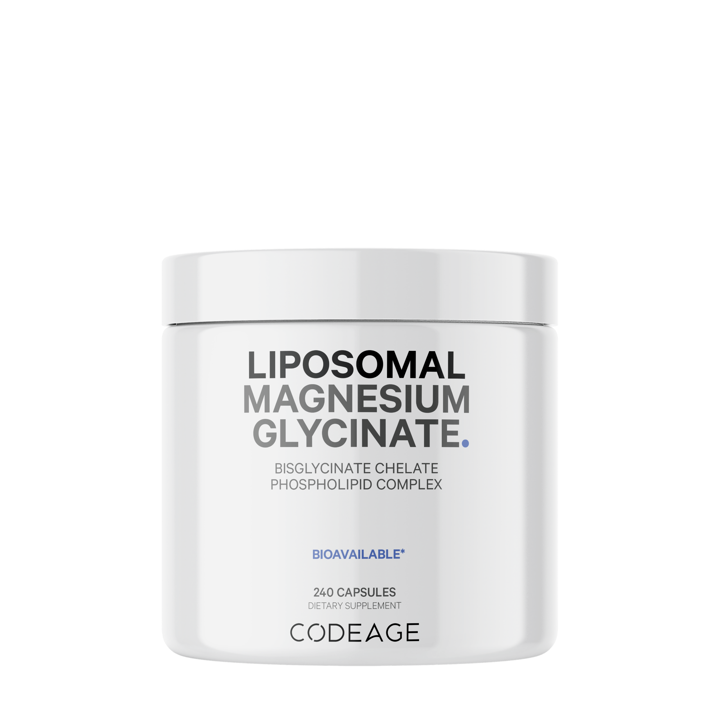 Codeage Liposomal Magnesium Glycinate Gluten-Free - 240 Capsules (60 Servings)