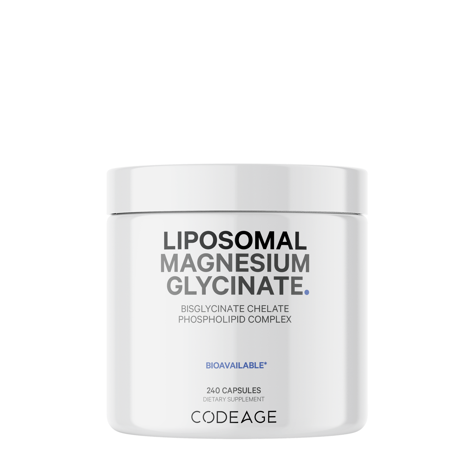 Codeage Liposomal Magnesium Glycinate Gluten-Free - 240 Capsules (60 Servings)