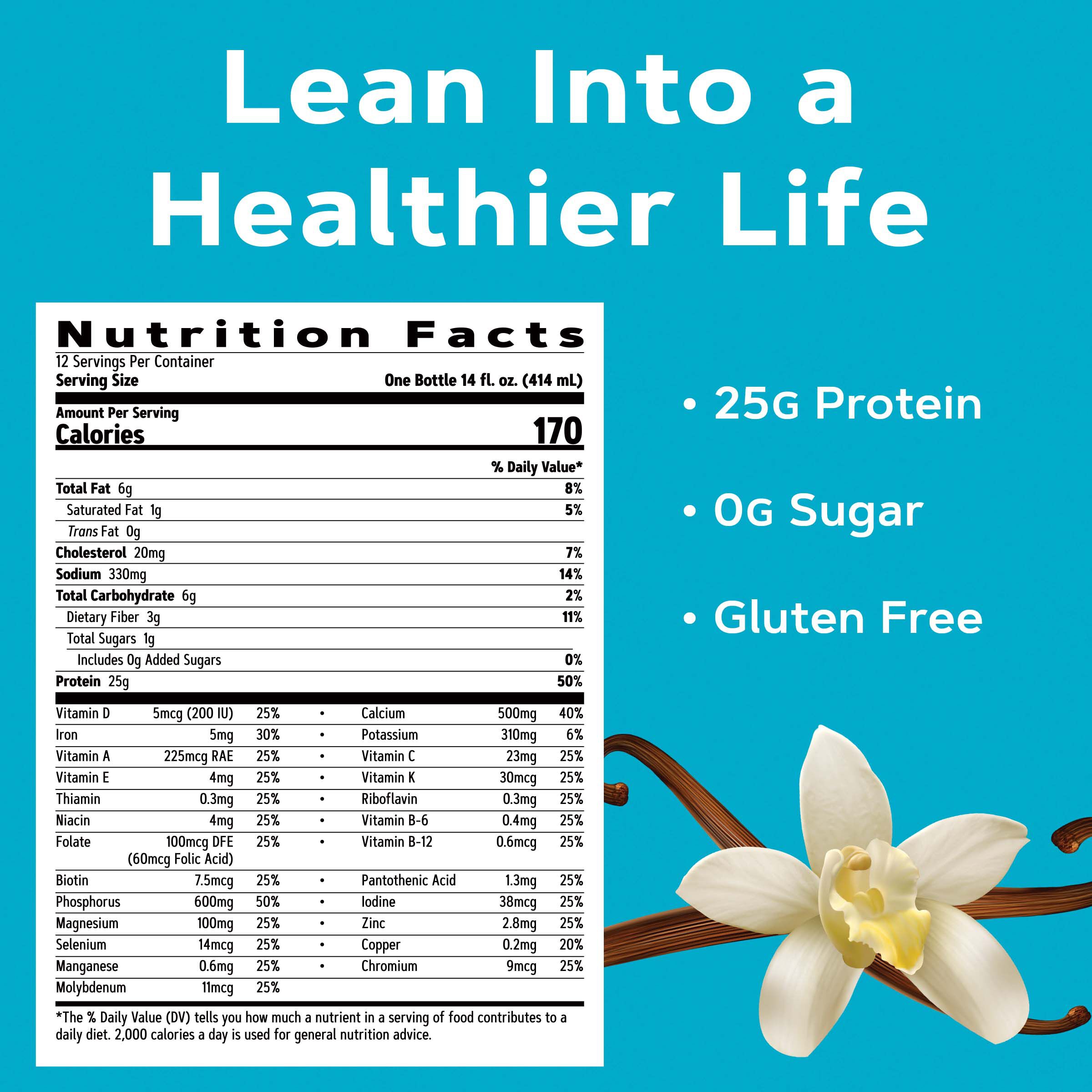 Lean Shake 25 - Vanilla Bean - 14oz. (12 Bottles) Vanilla Bean | GNC