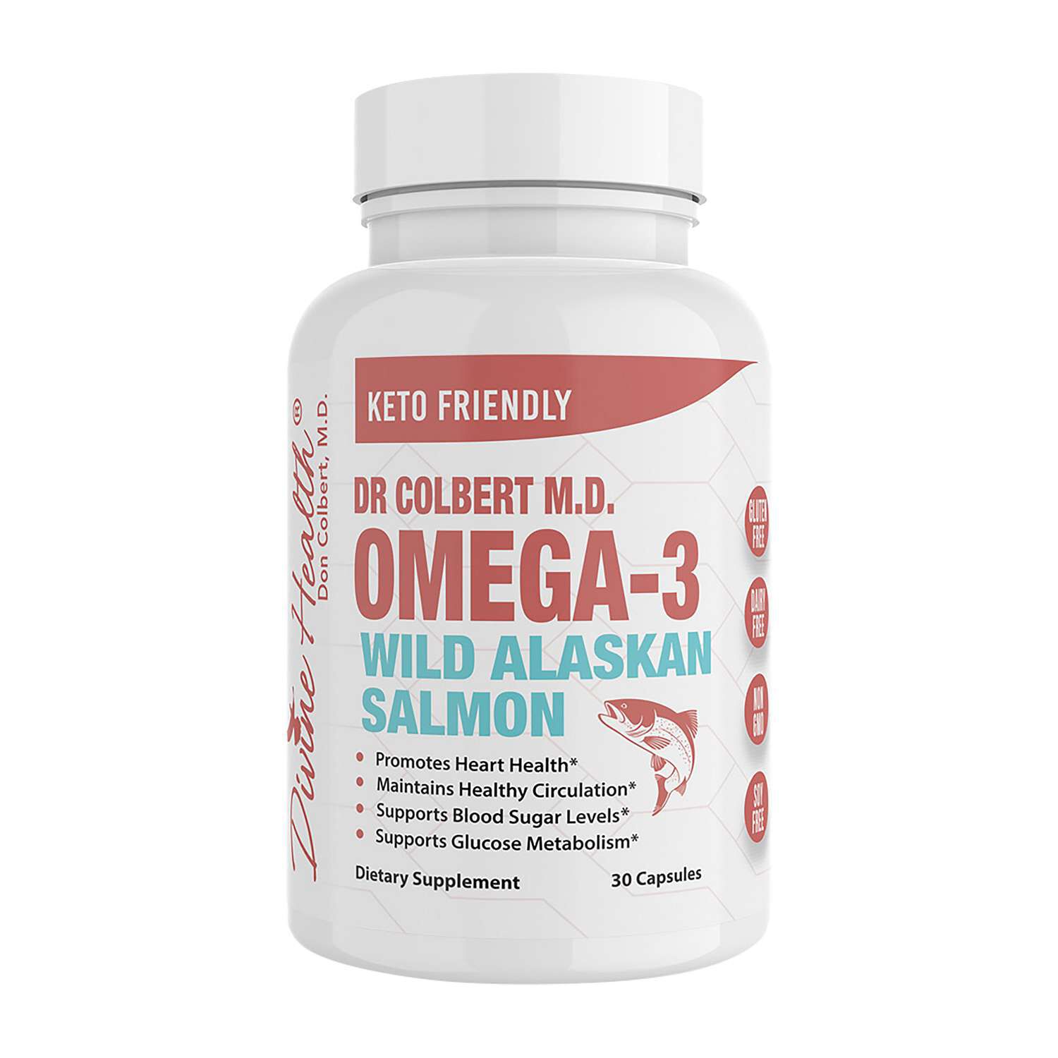 Omega 3 Wild Alaskan Salmon - 30 Capsules (30 Servings)