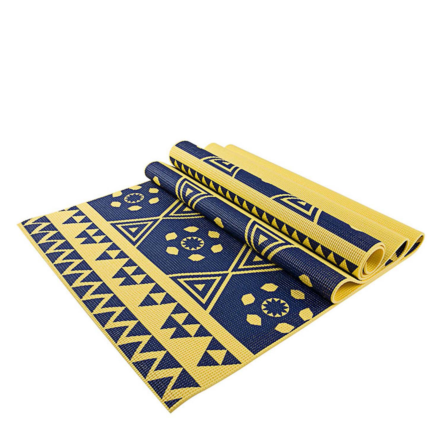 Printed PVC Yoga Mat - Yellow  | GNC