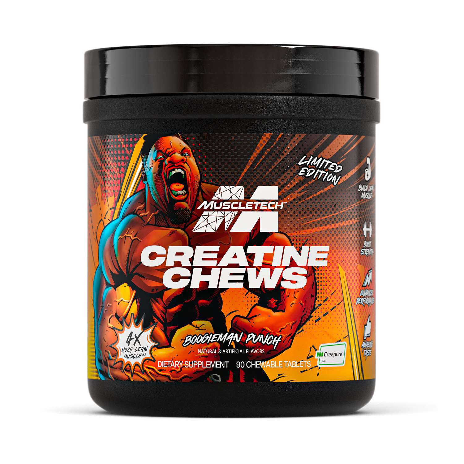 Creatine Chews - Boogieman Punch - 90 Tablets (30 Servings)  | GNC