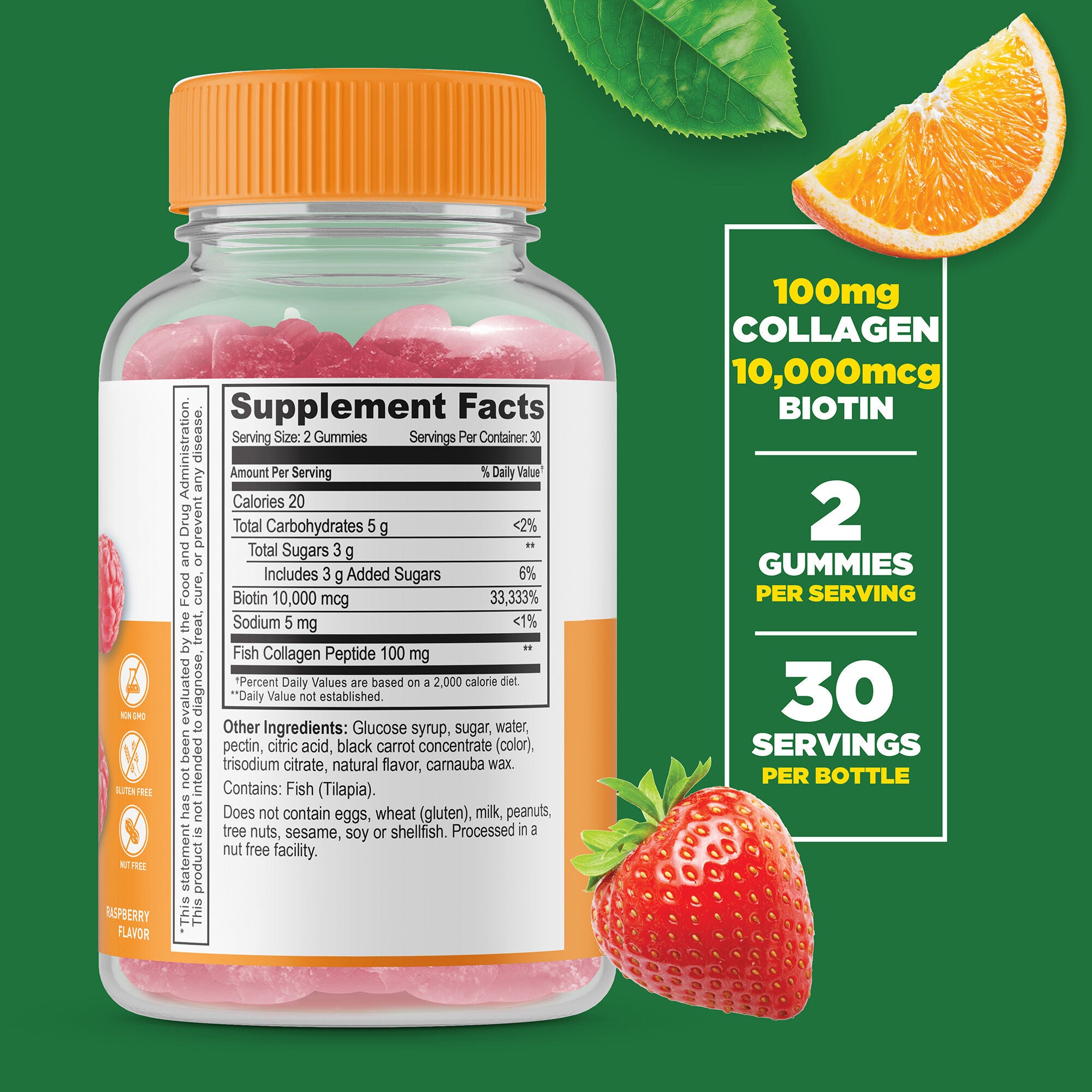 Collagen and Biotin - 60 Gummies (30 Servings)  | GNC