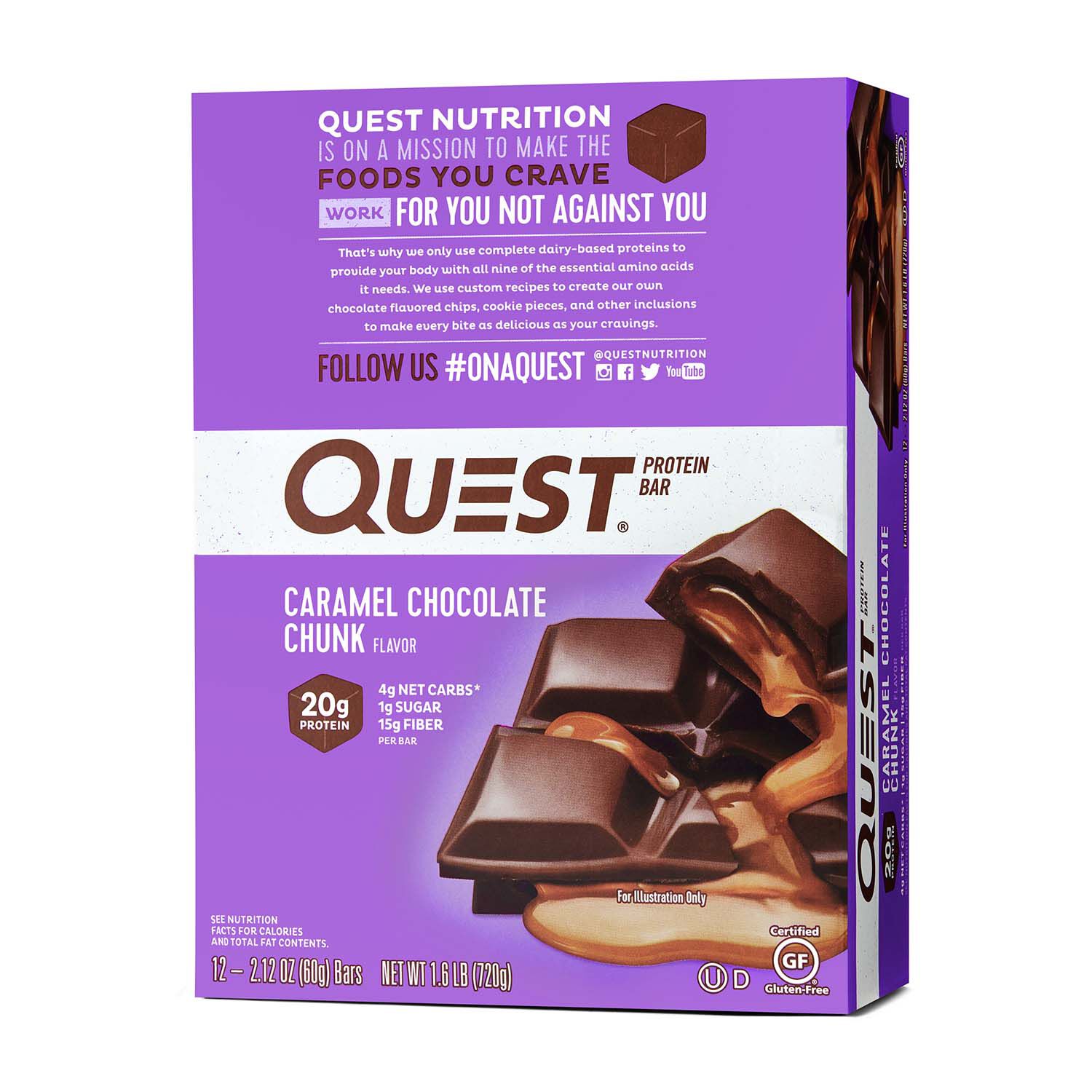 Quest Protein Bar Caramel Chocolate Chunk Gnc