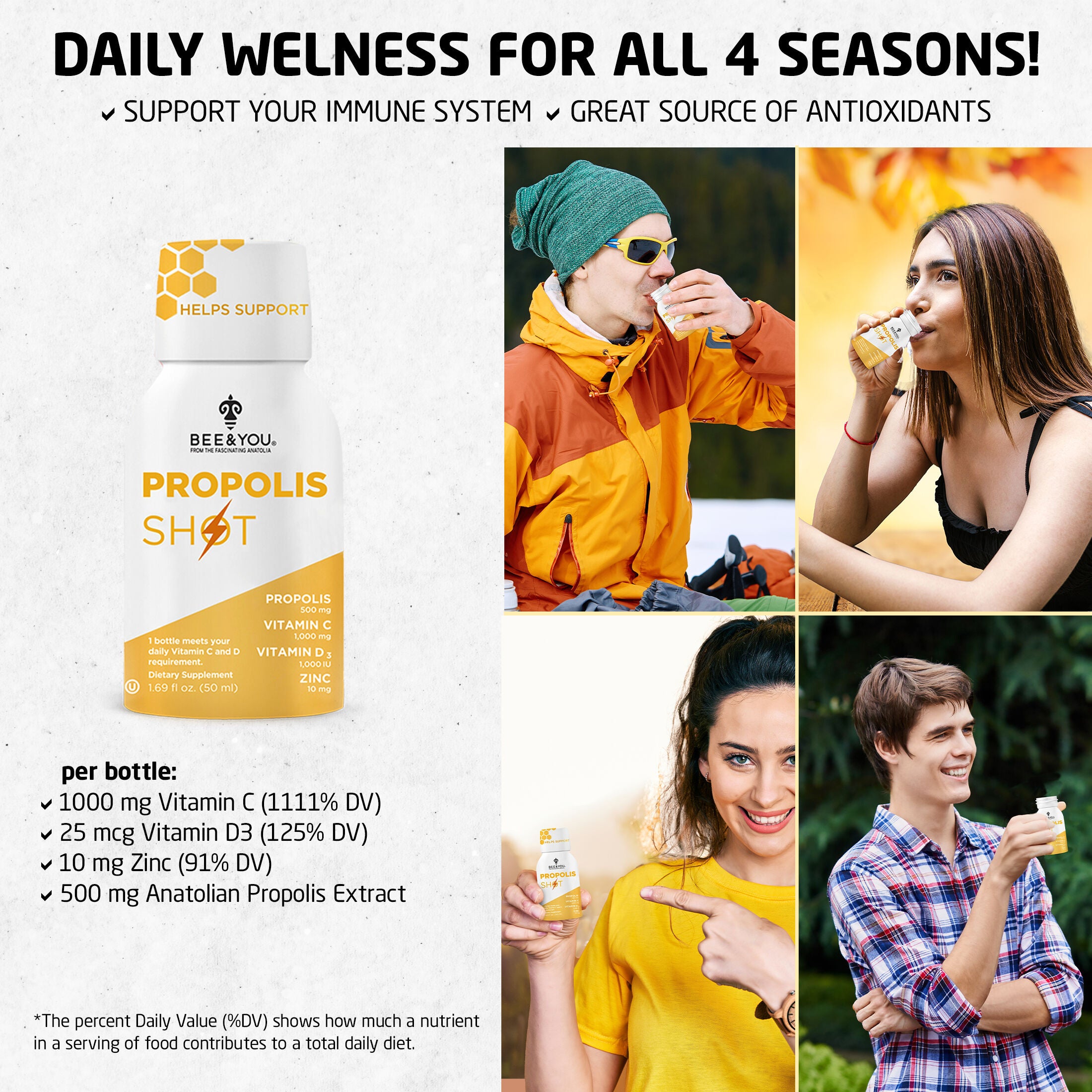 Immune Support Propolis Shot - 1.69 oz. (12 Bottles)  | GNC