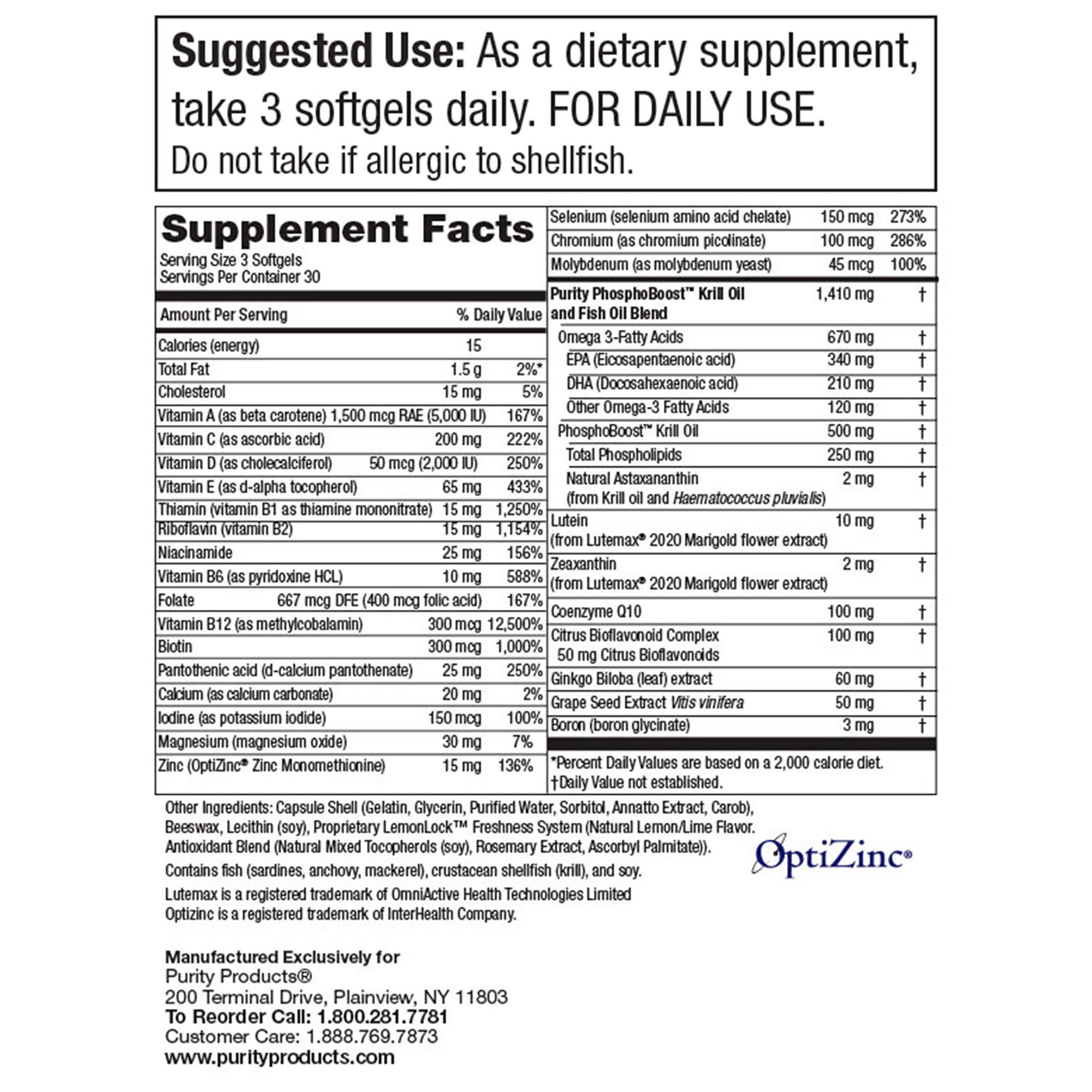 Purity Products® The Purity Super Pill™ Elite Multi With Krill and